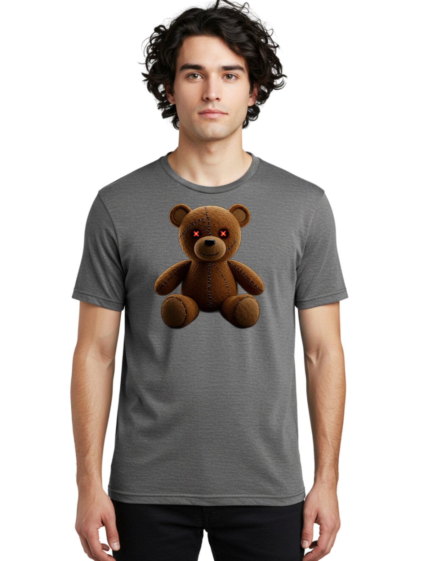 Voodoo-Teddy-Bear-12 Men'S Graphic Tee, 100% Cotton, Comfortable Casual Summer Wear, Machine Washable, Vintage Camera, Old Camera, Antique Camera, Black Camera, Classic Photography, Photography Equipment, Nostalgic Device, Film Camera, Bag076 18