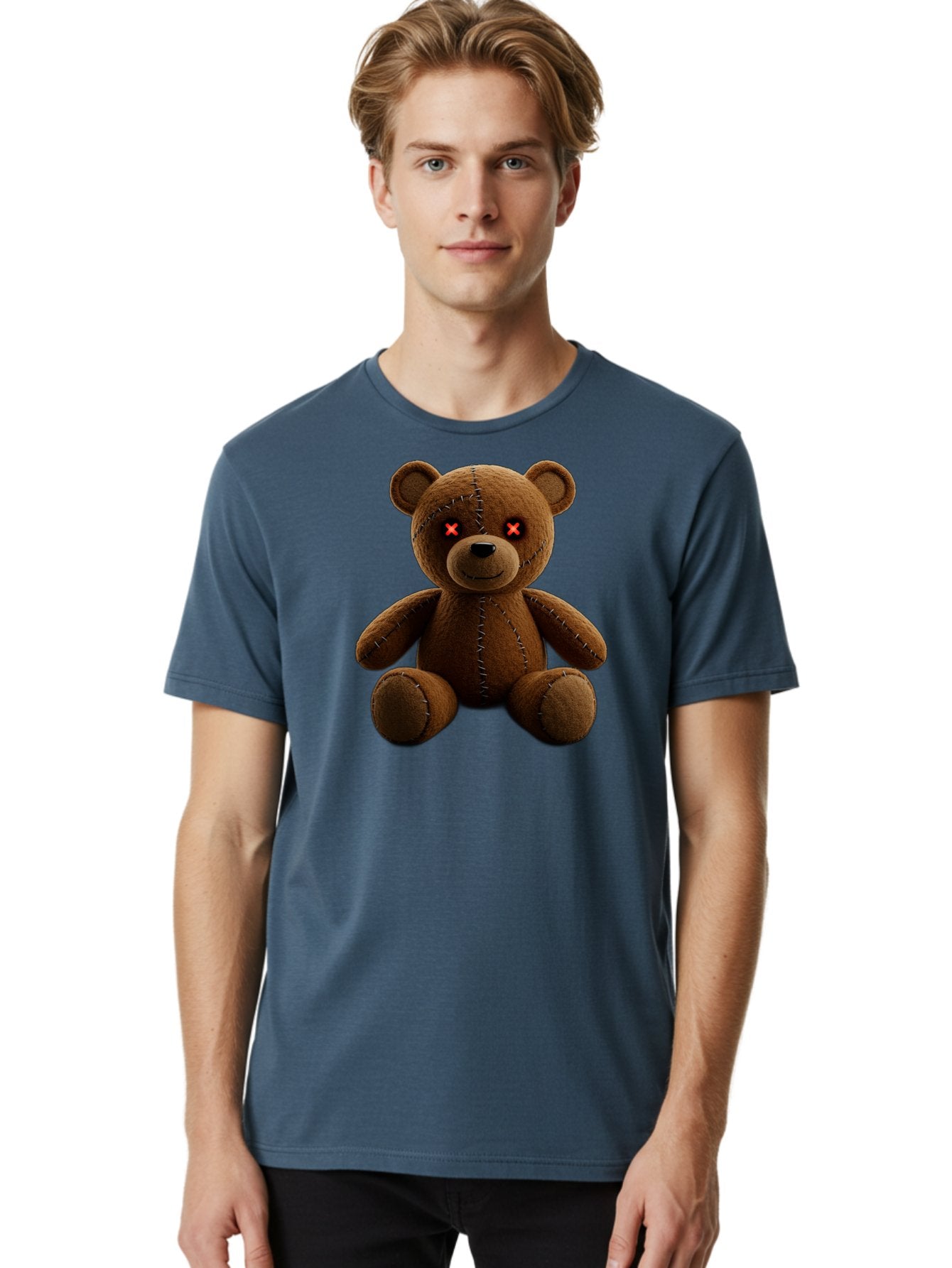 Voodoo-Teddy-Bear-12 Men'S Graphic Tee, 100% Cotton, Comfortable Casual Summer Wear, Machine Washable, Vintage Camera, Old Camera, Antique Camera, Black Camera, Classic Photography, Photography Equipment, Nostalgic Device, Film Camera, Bag076 22