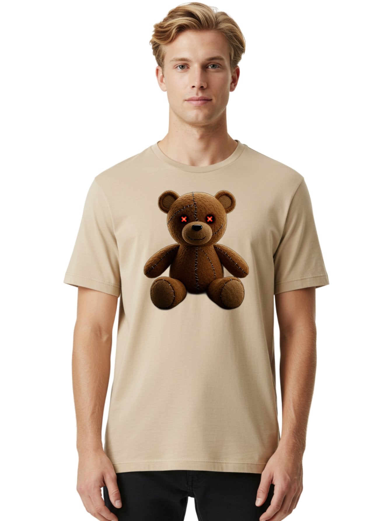 Voodoo-Teddy-Bear-12 Men'S Graphic Tee, 100% Cotton, Comfortable Casual Summer Wear, Machine Washable, Vintage Camera, Old Camera, Antique Camera, Black Camera, Classic Photography, Photography Equipment, Nostalgic Device, Film Camera, Bag076 20