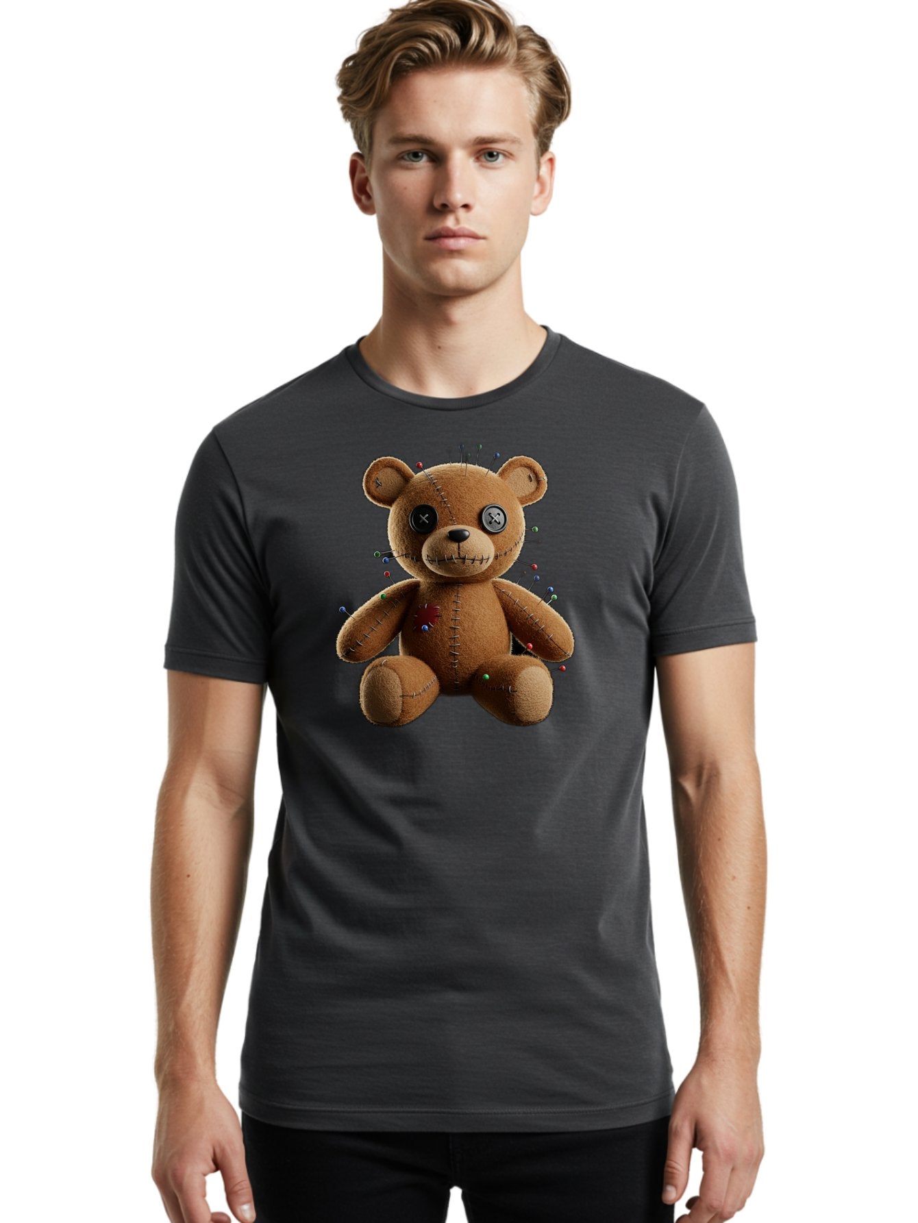 Voodoo-Teddy-Bear-13 Men'S Graphic Tee, 100% Cotton, Comfortable Casual Summer Wear, Machine Washable, Vintage Camera, Old Camera, Antique Camera, Black Camera, Classic Photography, Photography Equipment, Nostalgic Device, Film Camera, Bag077 20