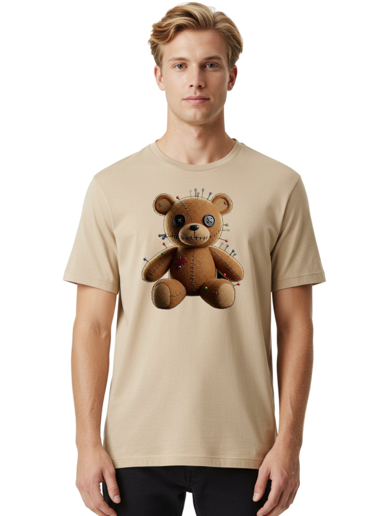 Voodoo-Teddy-Bear-13 Men'S Graphic Tee, 100% Cotton, Comfortable Casual Summer Wear, Machine Washable, Vintage Camera, Old Camera, Antique Camera, Black Camera, Classic Photography, Photography Equipment, Nostalgic Device, Film Camera, Bag077 17