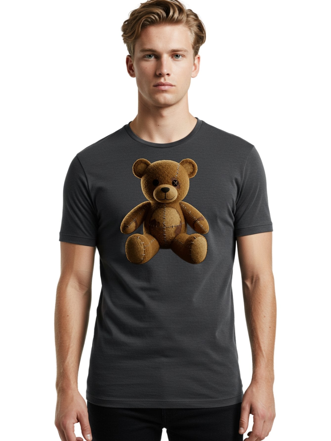 Voodoo-Teddy-Bear-14 Men'S Graphic Tee, 100% Cotton, Comfortable Casual Summer Wear, Machine Washable, Vintage Camera, Old Camera, Antique Camera, Black Camera, Classic Photography, Photography Equipment, Nostalgic Device, Film Camera, Bag078 20