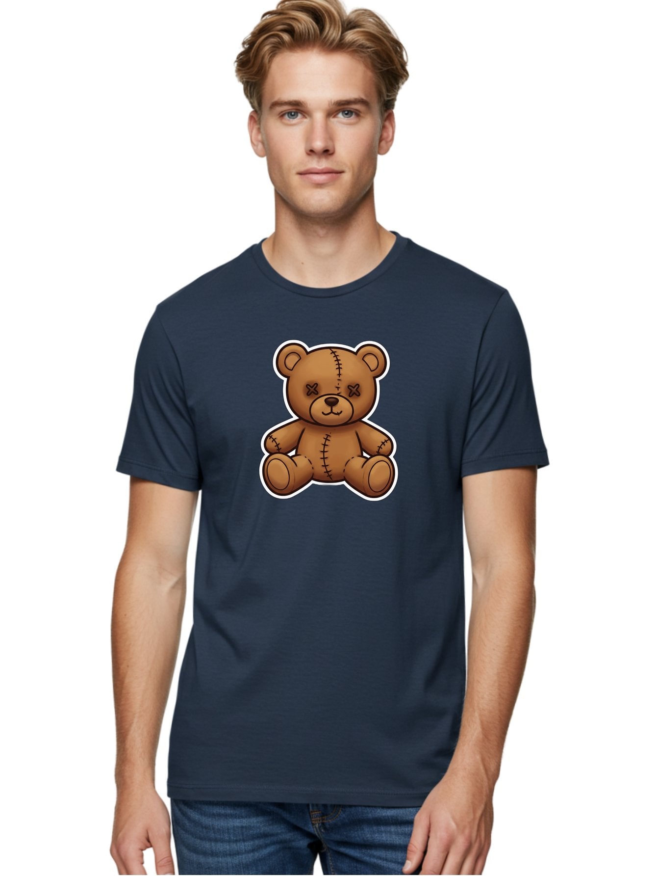 Voodoo-Teddy-Bear-2 Men'S Graphic Tee, 100% Cotton, Comfortable Casual Summer Wear, Machine Washable, Vintage Camera, Old Camera, Antique Camera, Black Camera, Classic Photography, Photography Equipment, Nostalgic Device, Film Camera, Bag080 28