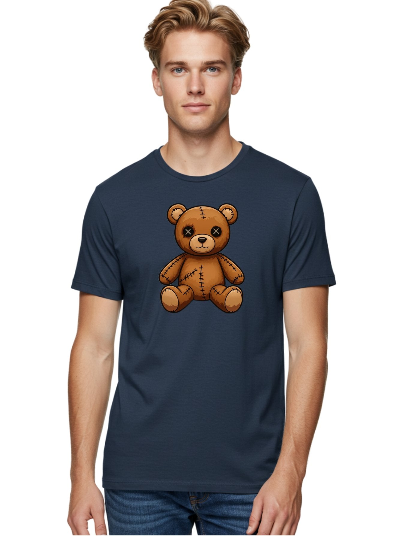 Voodoo-Teddy-Bear-3 Men'S Graphic Tee, 100% Cotton, Comfortable Casual Summer Wear, Machine Washable, Vintage Camera, Old Camera, Antique Camera, Black Camera, Classic Photography, Photography Equipment, Nostalgic Device, Film Camera, Bag081 28