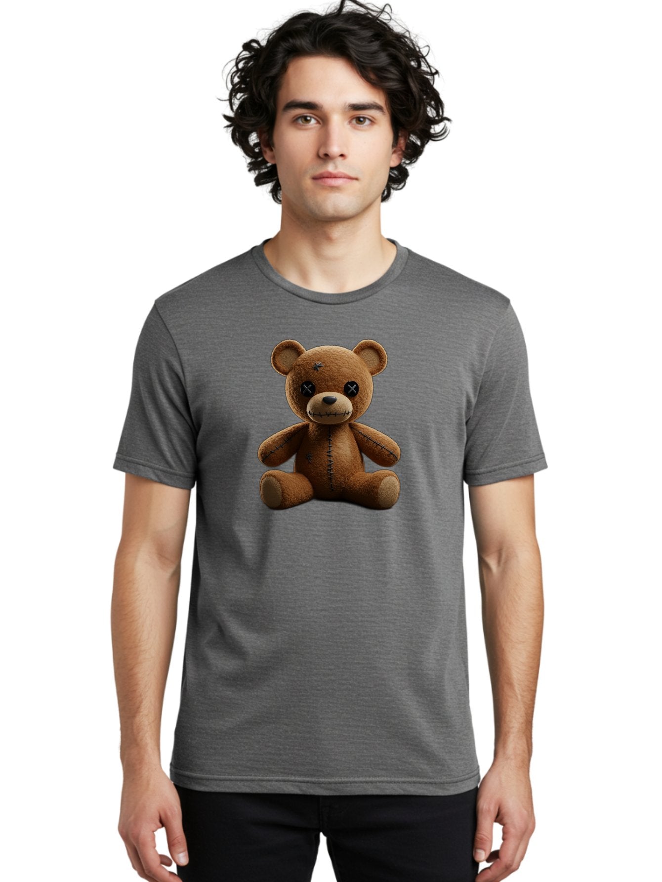 Voodoo-Teddy-Bear-4 Men'S Graphic Tee, 100% Cotton, Comfortable Casual Summer Wear, Machine Washable, Vintage Camera, Old Camera, Antique Camera, Black Camera, Classic Photography, Photography Equipment, Nostalgic Device, Film Camera, Bag082 26