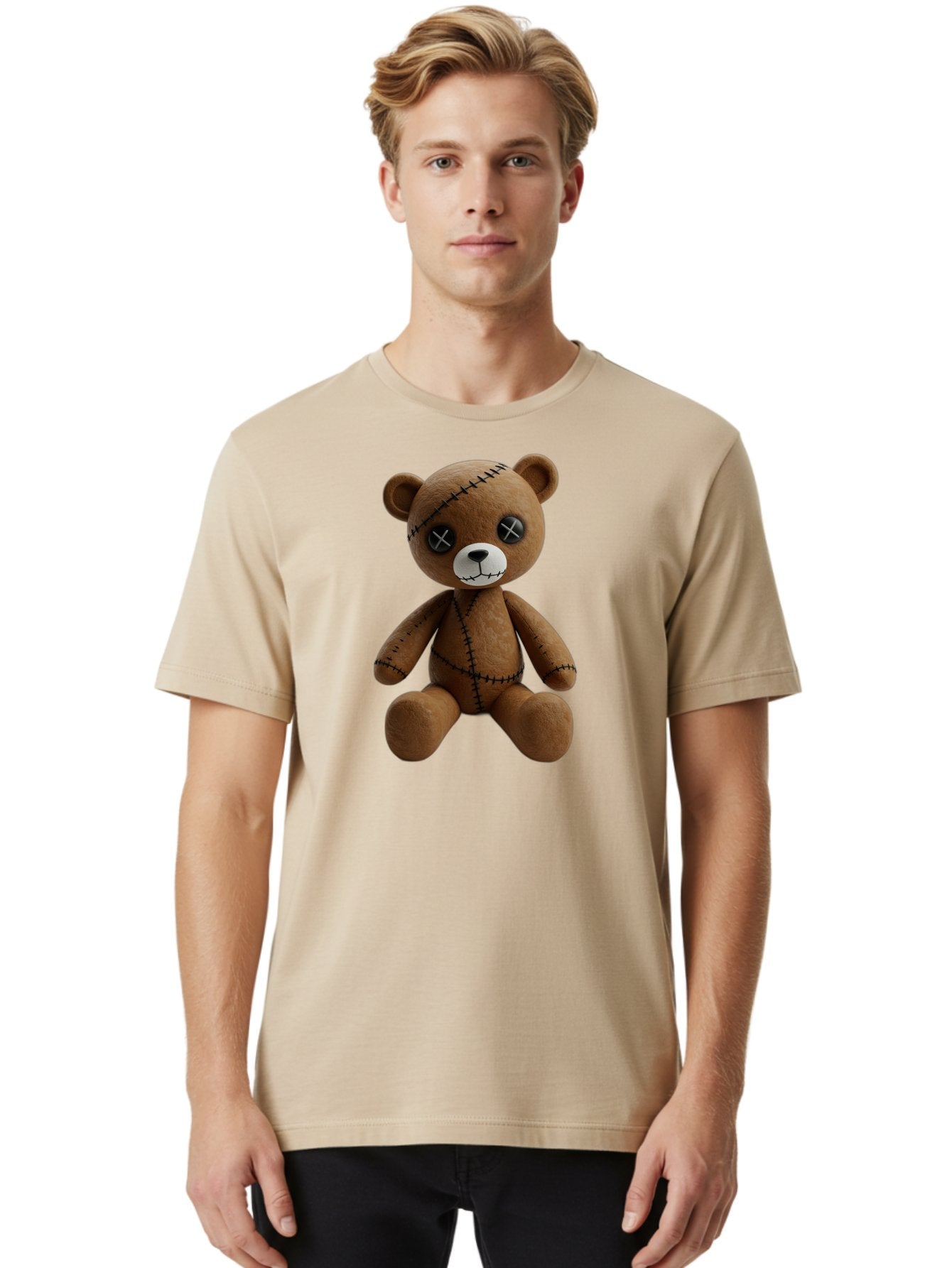 Voodoo-Teddy-Bear-5 Men'S Graphic Tee, 100% Cotton, Comfortable Casual Summer Wear, Machine Washable, Vintage Camera, Old Camera, Antique Camera, Black Camera, Classic Photography, Photography Equipment, Nostalgic Device, Film Camera, Bag083 16