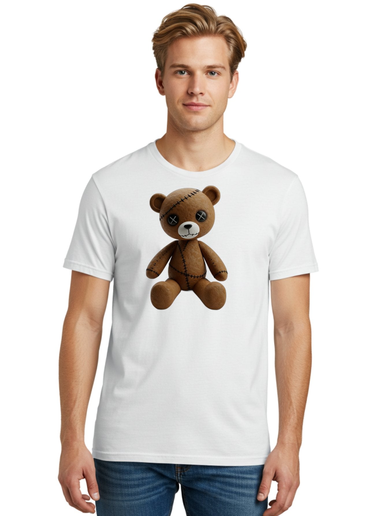 Voodoo-Teddy-Bear-5 Men'S Graphic Tee, 100% Cotton, Comfortable Casual Summer Wear, Machine Washable, Vintage Camera, Old Camera, Antique Camera, Black Camera, Classic Photography, Photography Equipment, Nostalgic Device, Film Camera, Bag083 29