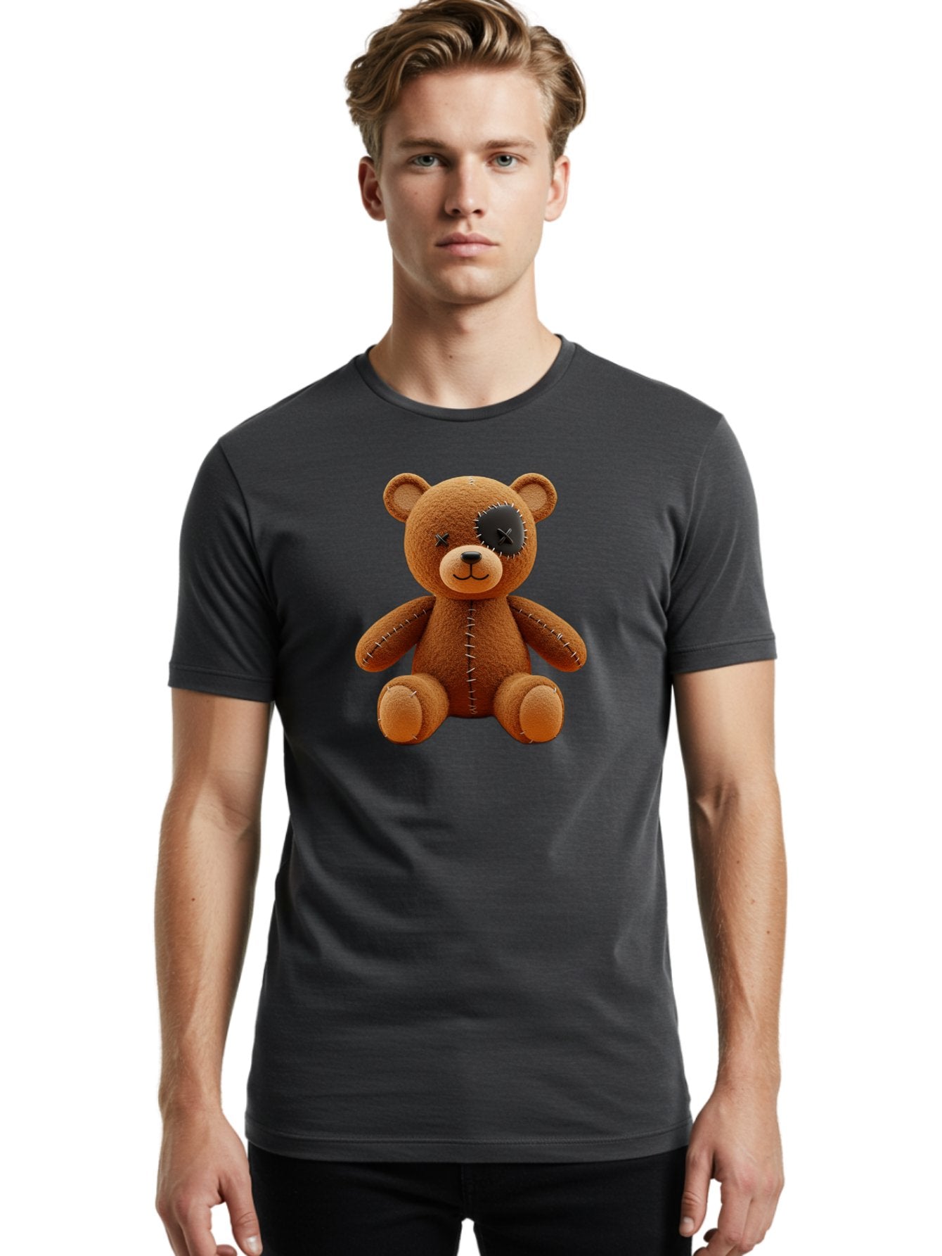 Voodoo-Teddy-Bear-7 Men'S Graphic Tee, 100% Cotton, Comfortable Casual Summer Wear, Machine Washable, Vintage Camera, Old Camera, Antique Camera, Black Camera, Classic Photography, Photography Equipment, Nostalgic Device, Film Camera, Bag085 30