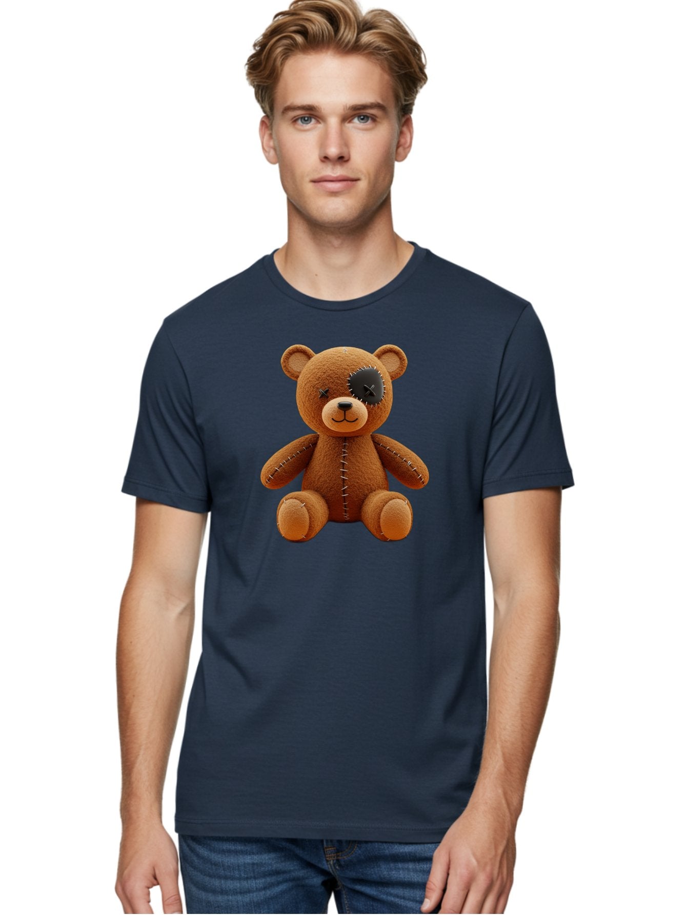 Voodoo-Teddy-Bear-7 Men'S Graphic Tee, 100% Cotton, Comfortable Casual Summer Wear, Machine Washable, Vintage Camera, Old Camera, Antique Camera, Black Camera, Classic Photography, Photography Equipment, Nostalgic Device, Film Camera, Bag085 20