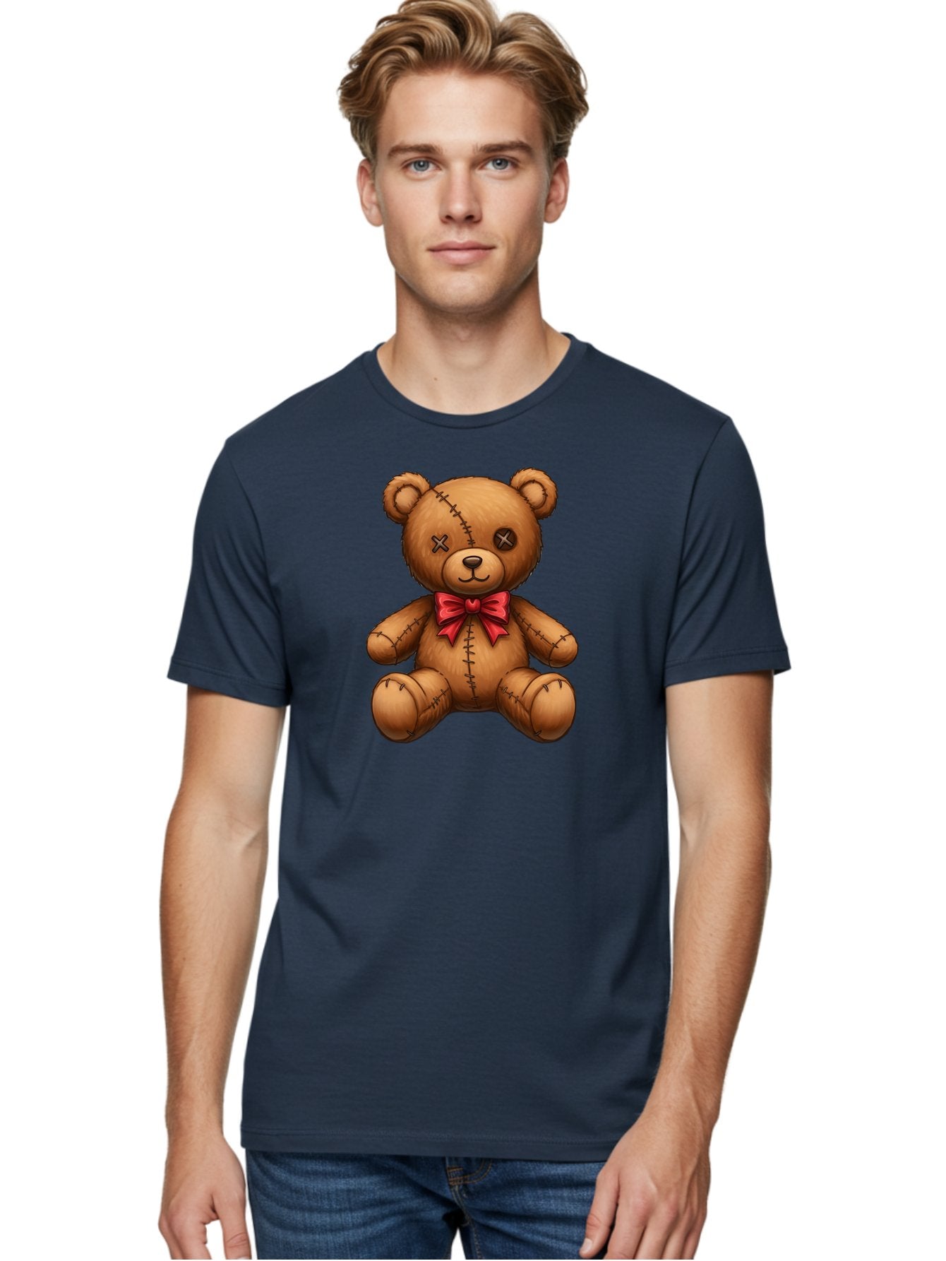 Voodoo-Teddy-Bear-8 Men'S Graphic Tee, 100% Cotton, Comfortable Casual Summer Wear, Machine Washable, Vintage Camera, Old Camera, Antique Camera, Black Camera, Classic Photography, Photography Equipment, Nostalgic Device, Film Camera, Bag086 29