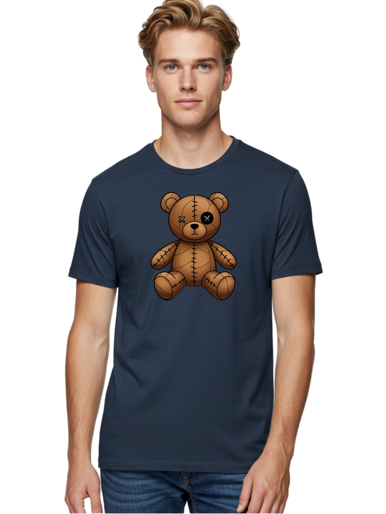 Voodoo-Teddy-Bear-9 Men'S Graphic Tee, 100% Cotton, Comfortable Casual Summer Wear, Machine Washable, Vintage Camera, Old Camera, Antique Camera, Black Camera, Classic Photography, Photography Equipment, Nostalgic Device, Film Camera, Bag087 21