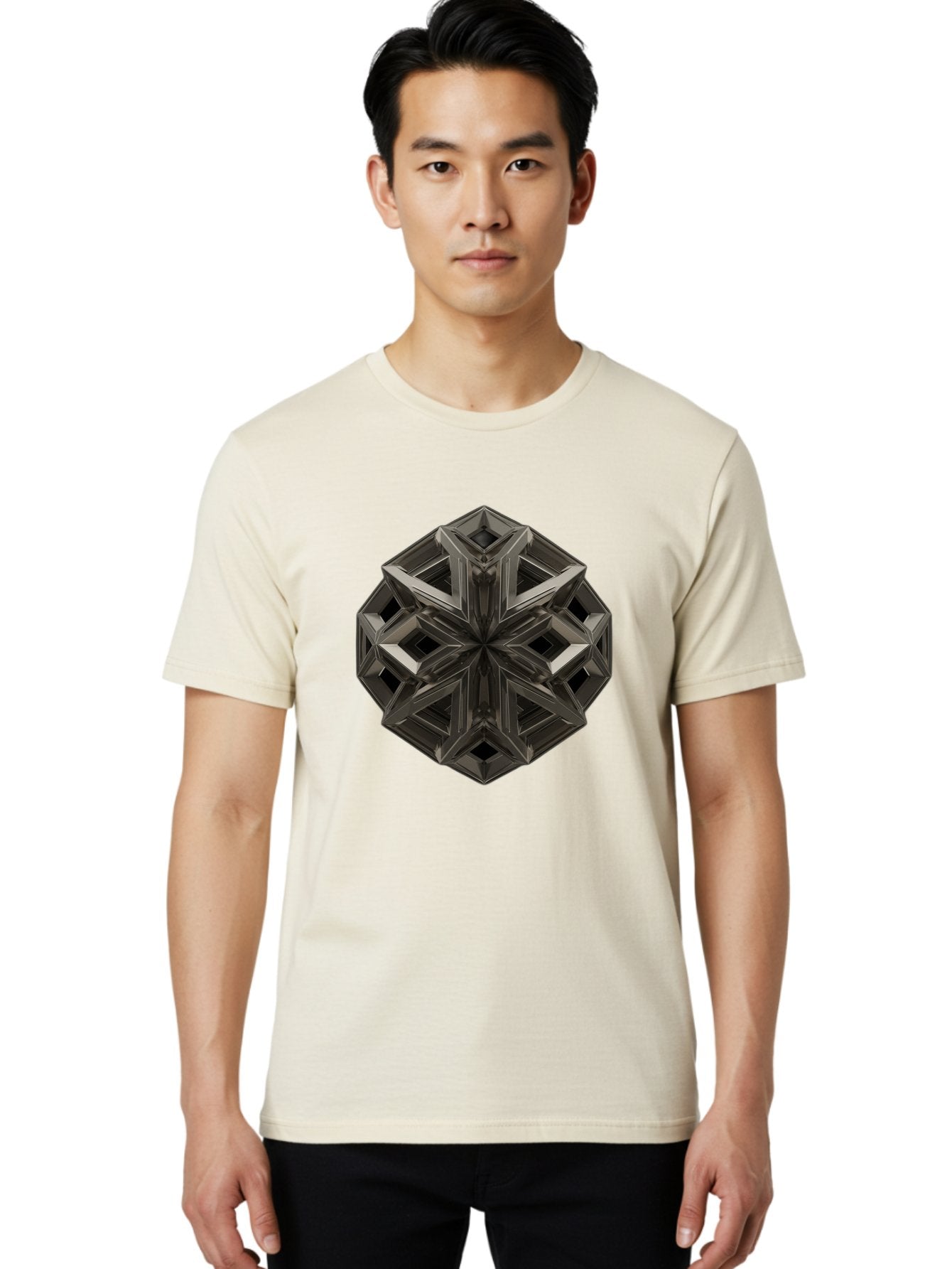 3D-Fractal-Star Men'S Graphic Tee, 100% Cotton, Comfortable Casual Summer Wear, Machine Washable, Vintage Camera, Old Camera, Antique Camera, Black Camera, Classic Photography, Photography Equipment, Nostalgic Device, Film Camera, Camera Art Bag105 20