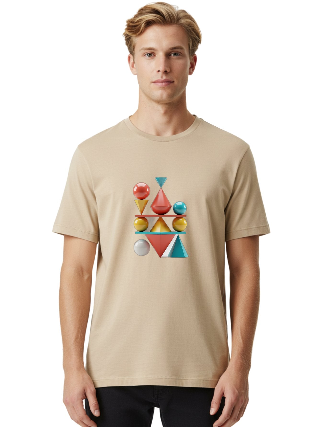 3D-Geometric-Shapes Men'S Graphic Tee, 100% Cotton, Comfortable Casual Summer Wear, Machine Washable, Vintage Camera, Old Camera, Antique Camera, Black Camera, Classic Photography, Photography Equipment, Nostalgic Device, Film Camera, Bag106 29