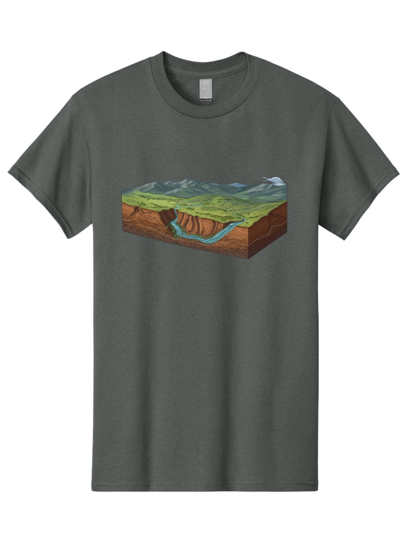 3D-Landscape-Cross-Section Men'S Graphic Tee, 100% Cotton, Comfortable Casual Summer Wear, Machine Washable, Vintage Camera, Old Camera, Antique Camera, Black Camera, Classic Photography, Photography Equipment, Nostalgic Device, Film Camera, Bag107 3