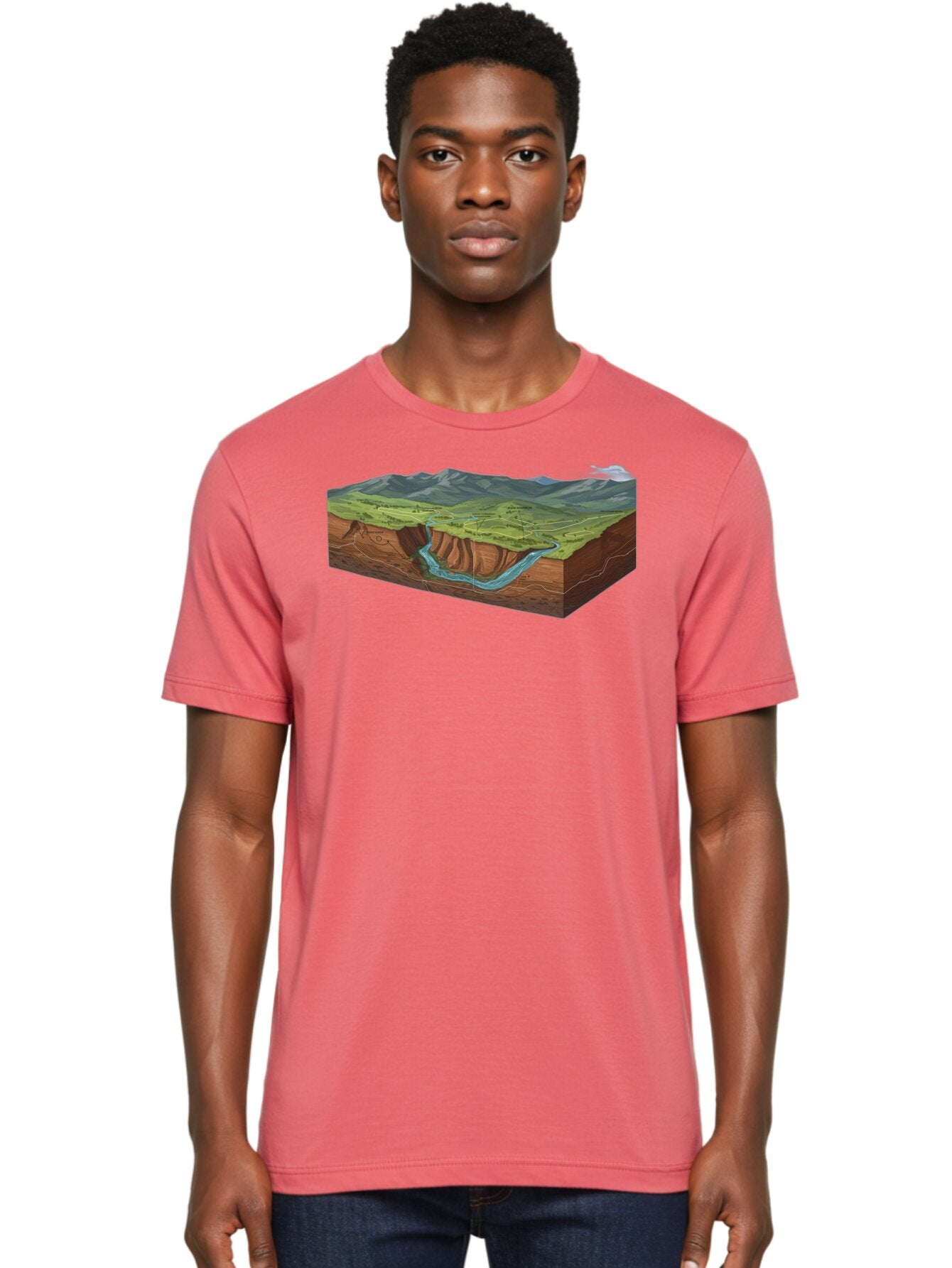 3D-Landscape-Cross-Section Men'S Graphic Tee, 100% Cotton, Comfortable Casual Summer Wear, Machine Washable, Vintage Camera, Old Camera, Antique Camera, Black Camera, Classic Photography, Photography Equipment, Nostalgic Device, Film Camera, Bag107 28