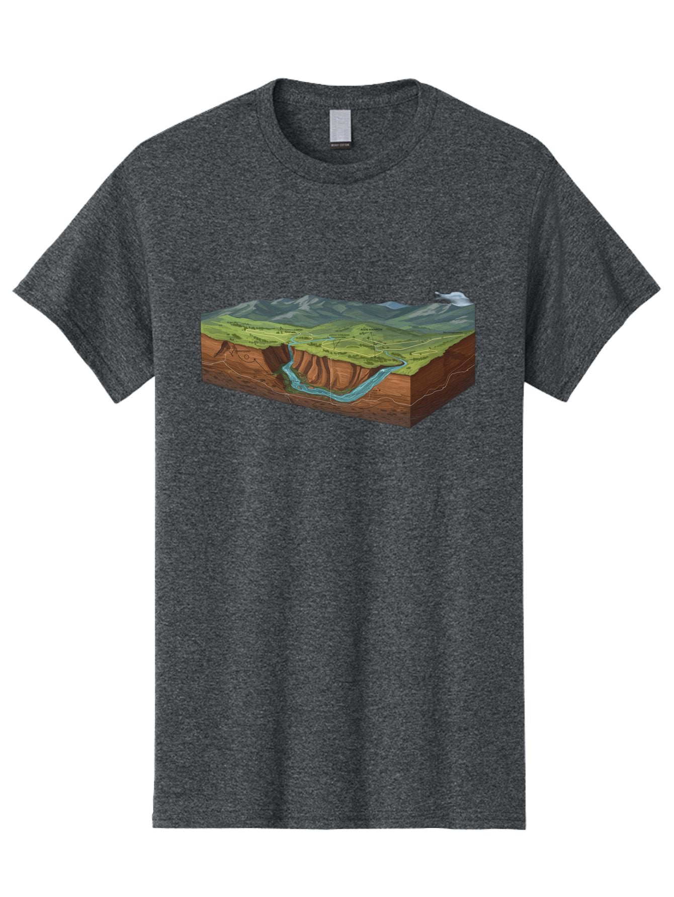 3D-Landscape-Cross-Section Men'S Graphic Tee, 100% Cotton, Comfortable Casual Summer Wear, Machine Washable, Vintage Camera, Old Camera, Antique Camera, Black Camera, Classic Photography, Photography Equipment, Nostalgic Device, Film Camera, Bag107 15
