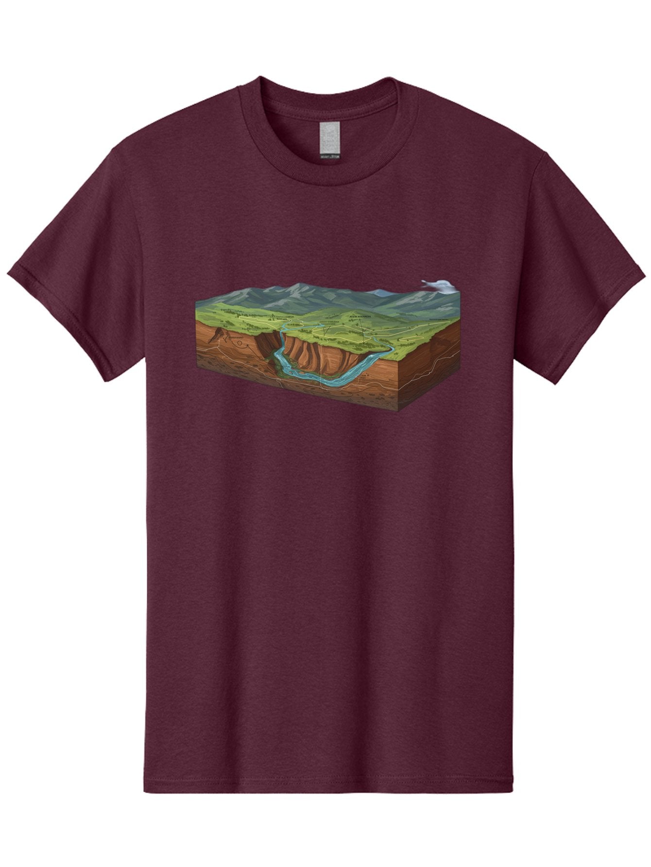 3D-Landscape-Cross-Section Men'S Graphic Tee, 100% Cotton, Comfortable Casual Summer Wear, Machine Washable, Vintage Camera, Old Camera, Antique Camera, Black Camera, Classic Photography, Photography Equipment, Nostalgic Device, Film Camera, Bag107 7
