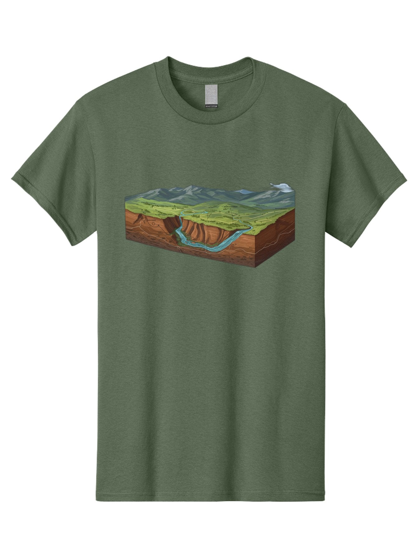 3D-Landscape-Cross-Section Men'S Graphic Tee, 100% Cotton, Comfortable Casual Summer Wear, Machine Washable, Vintage Camera, Old Camera, Antique Camera, Black Camera, Classic Photography, Photography Equipment, Nostalgic Device, Film Camera, Bag107 8