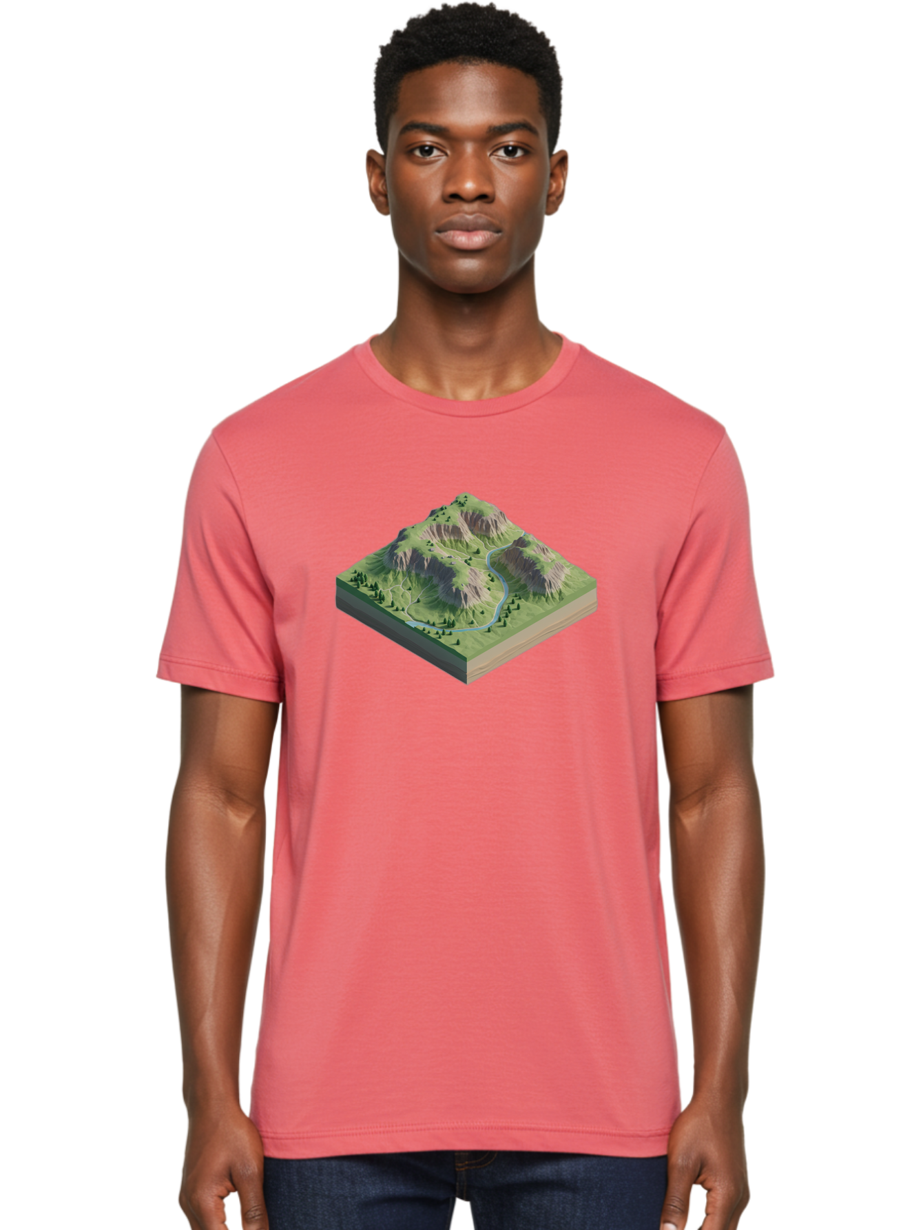 3D-Mountain-Landscape Men'S Graphic Tee, 100% Cotton, Comfortable Casual Summer Wear, Machine Washable, Vintage Camera, Old Camera, Antique Camera, Black Camera, Classic Photography, Photography Equipment, Nostalgic Device, Film Camera, Bag110 17