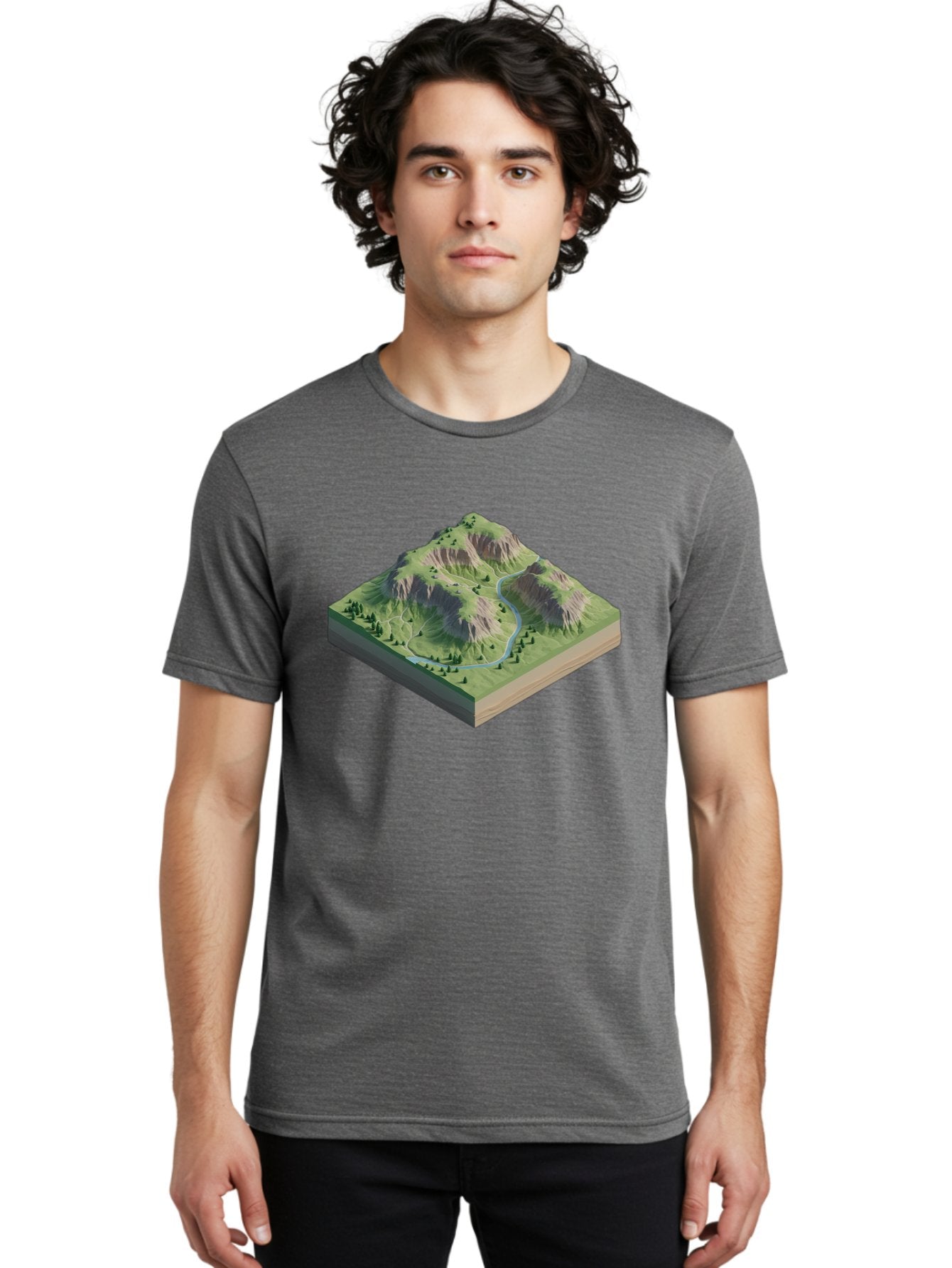 3D-Mountain-Landscape Men'S Graphic Tee, 100% Cotton, Comfortable Casual Summer Wear, Machine Washable, Vintage Camera, Old Camera, Antique Camera, Black Camera, Classic Photography, Photography Equipment, Nostalgic Device, Film Camera, Bag110 27