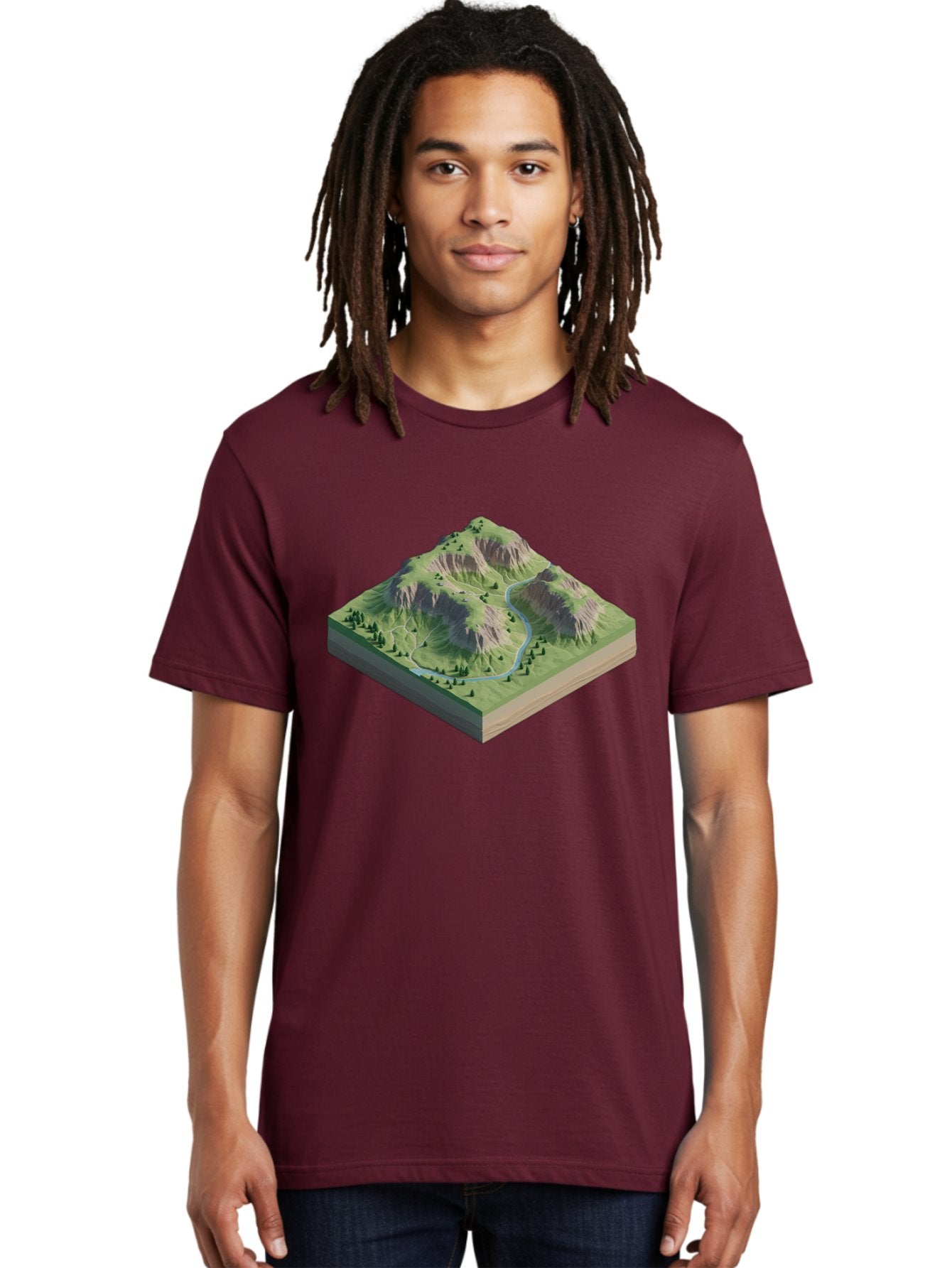 3D-Mountain-Landscape Men'S Graphic Tee, 100% Cotton, Comfortable Casual Summer Wear, Machine Washable, Vintage Camera, Old Camera, Antique Camera, Black Camera, Classic Photography, Photography Equipment, Nostalgic Device, Film Camera, Bag110 20