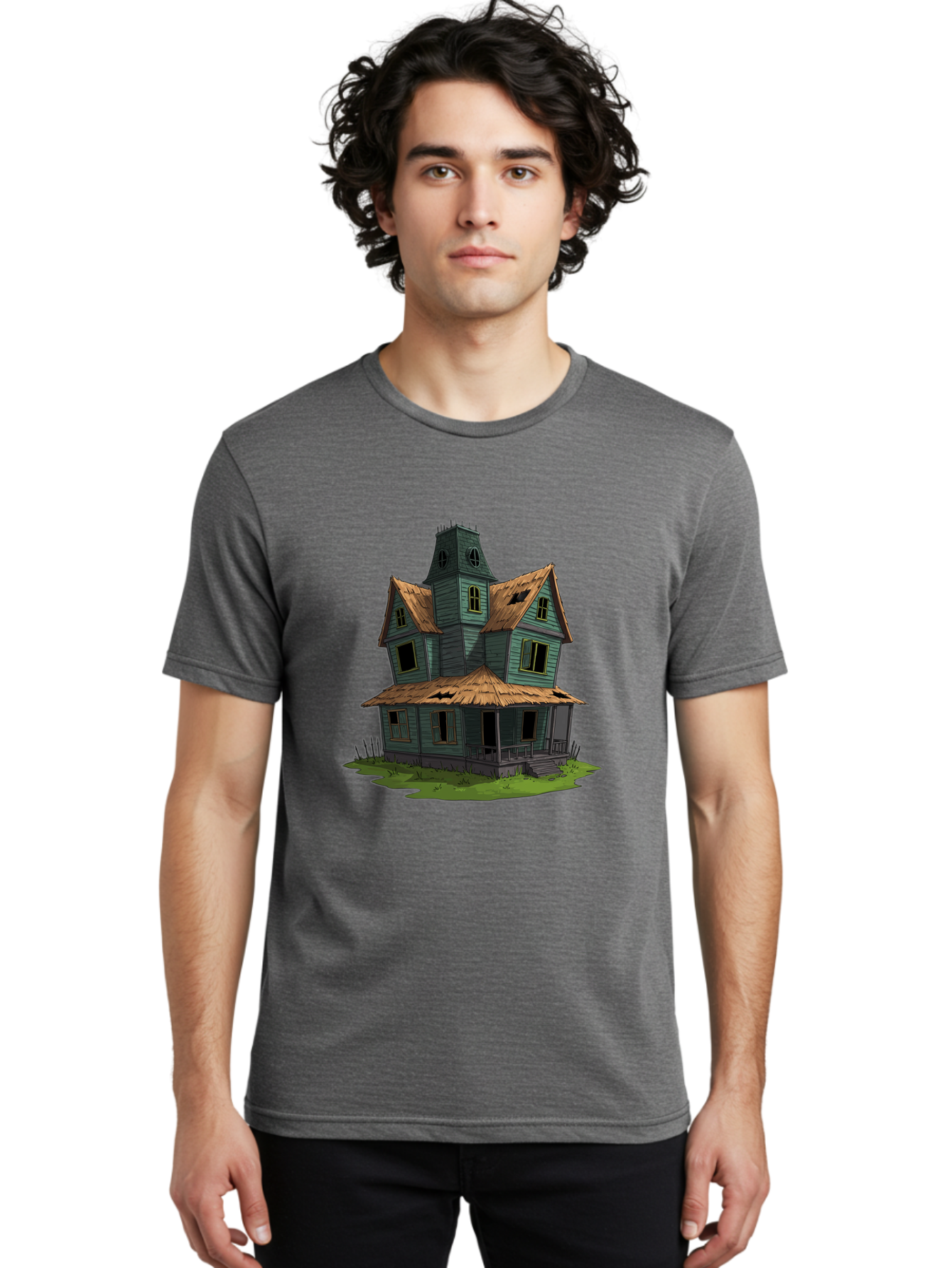 Abandoned-Victorian-House Men'S Graphic Tee, 100% Cotton, Comfortable Casual Summer Wear, Machine Washable, Vintage Camera, Old Camera, Antique Camera, Black Camera, Classic Photography, Photography Equipment, Nostalgic Device, Film Camera, Bag120 30