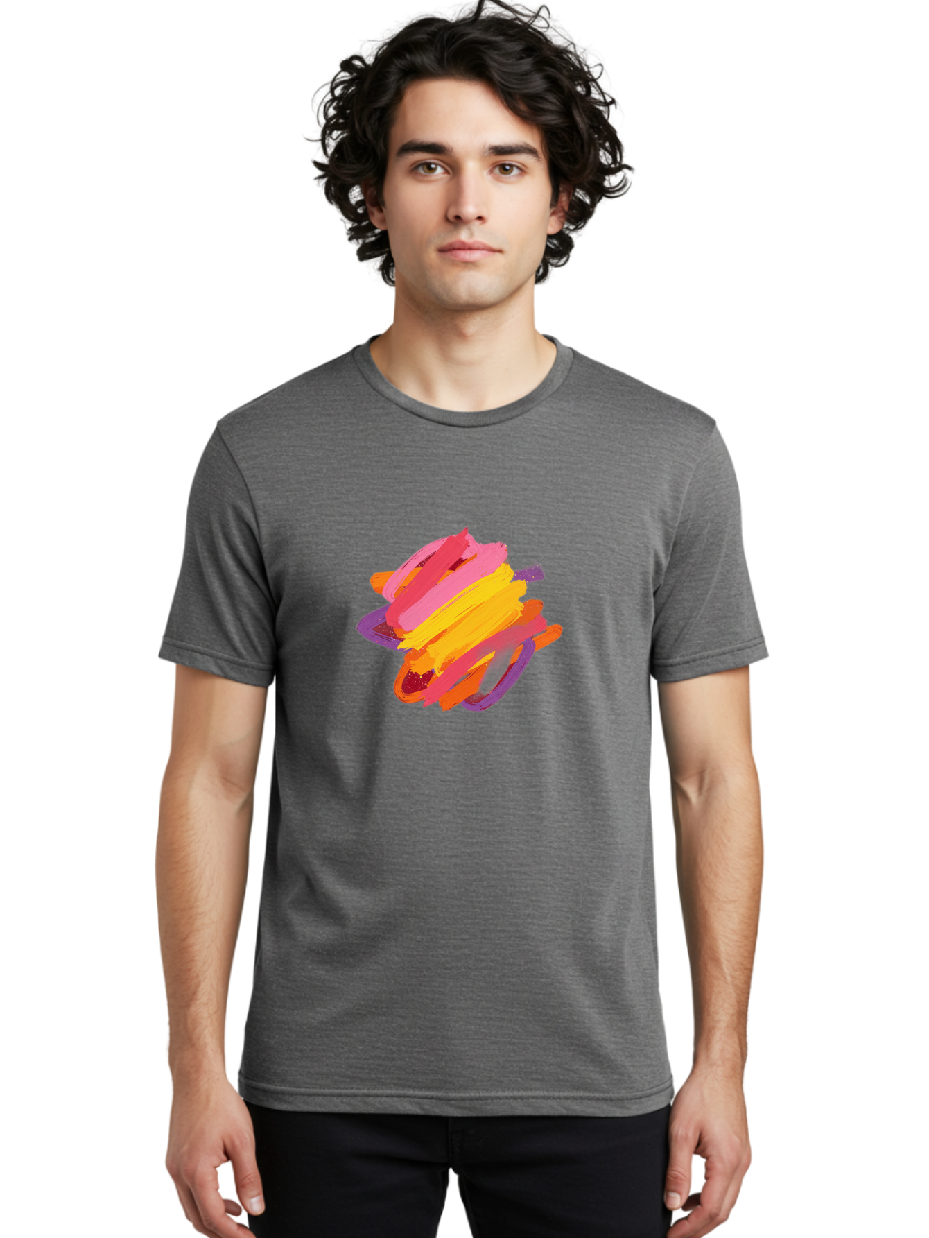 Abstract-Brush-Stroke Men'S Graphic Tee, 100% Cotton, Comfortable Casual Summer Wear, Machine Washable, Vintage Camera, Old Camera, Antique Camera, Black Camera, Classic Photography, Photography Equipment, Nostalgic Device, Film Camera, Bag122 16