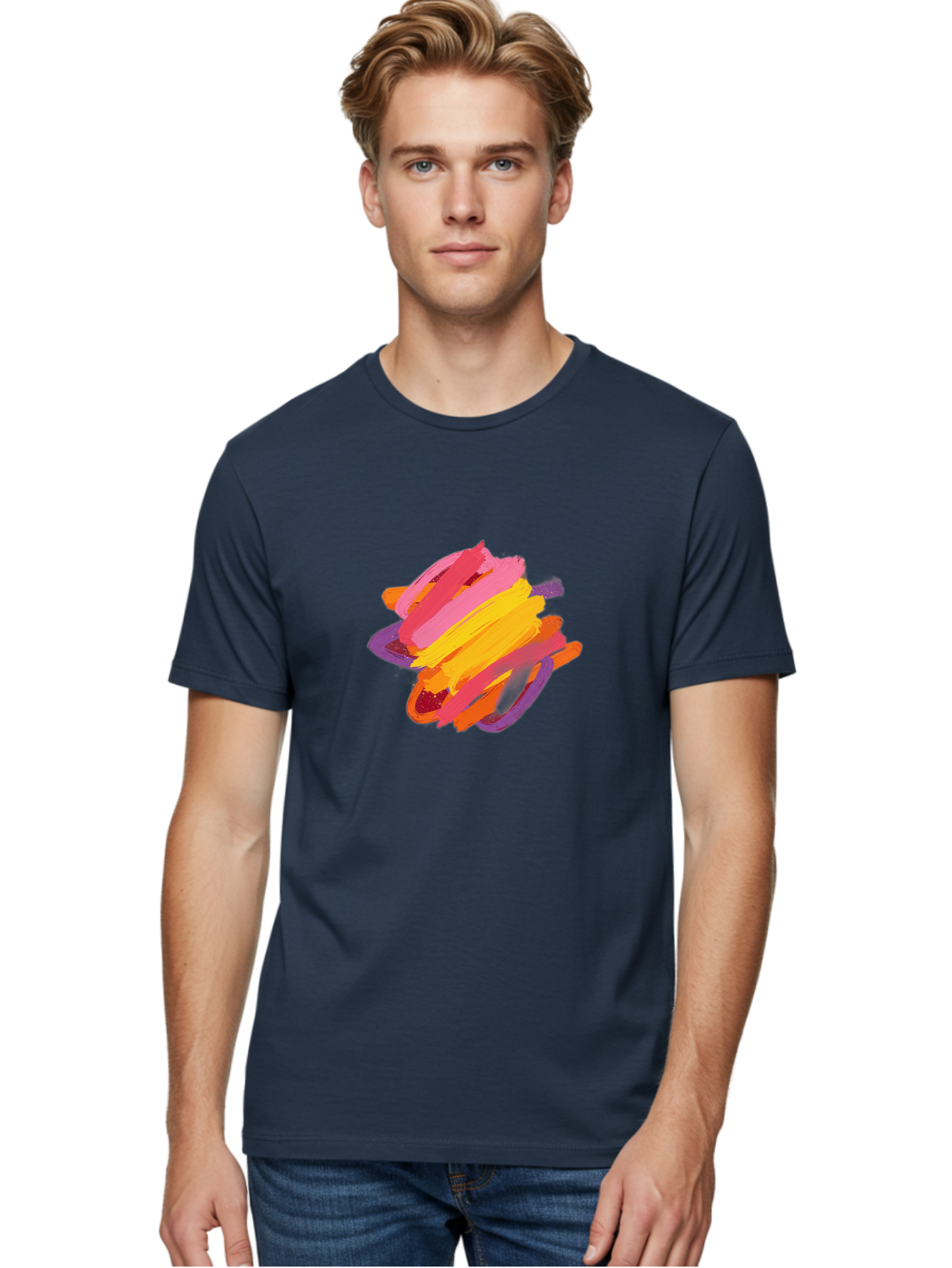 Abstract-Brush-Stroke Men'S Graphic Tee, 100% Cotton, Comfortable Casual Summer Wear, Machine Washable, Vintage Camera, Old Camera, Antique Camera, Black Camera, Classic Photography, Photography Equipment, Nostalgic Device, Film Camera, Bag122 17
