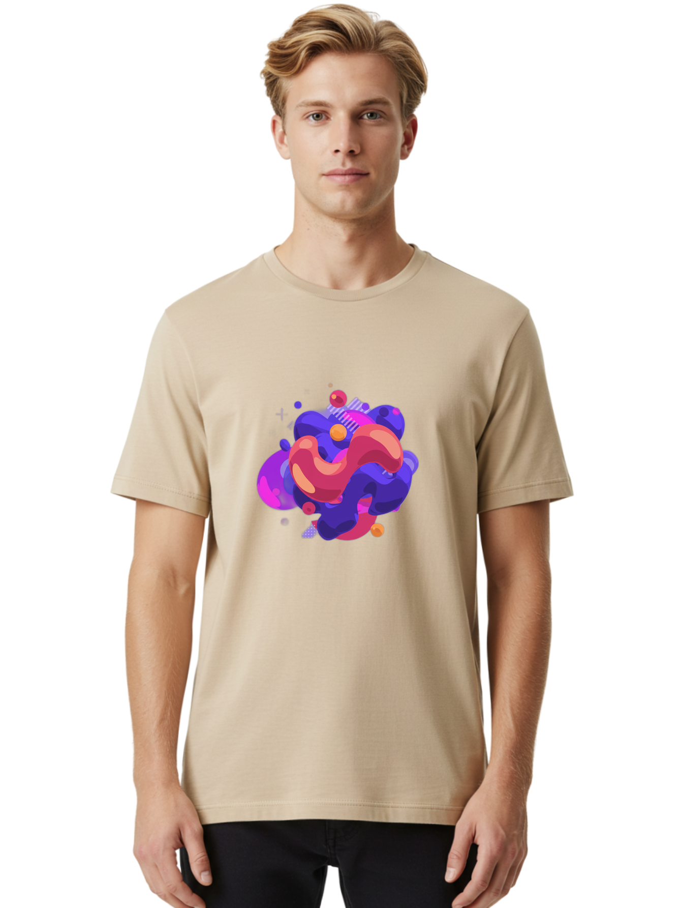 Abstract-Fluid-Shapes Men'S Graphic Tee, 100% Cotton, Comfortable Casual Summer Wear, Machine Washable, Vintage Camera, Old Camera, Antique Camera, Black Camera, Classic Photography, Photography Equipment, Nostalgic Device, Film Camera, Bag124 21