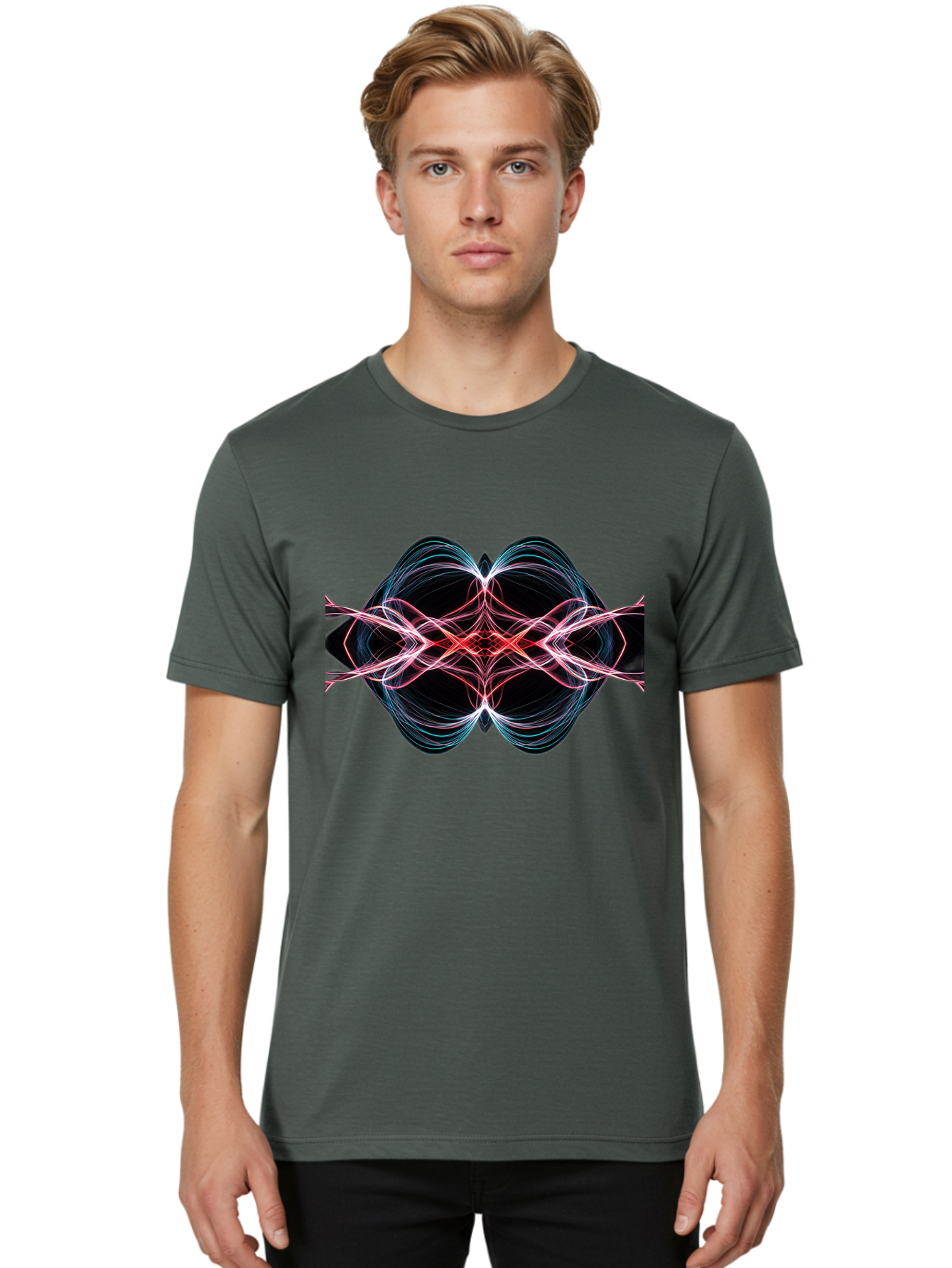 Abstract-Neon-Swirl Men'S Graphic Tee, 100% Cotton, Comfortable Casual Summer Wear, Machine Washable, Vintage Camera, Old Camera, Antique Camera, Black Camera, Classic Photography, Photography Equipment, Nostalgic Device, Film Camera, Bag125 24