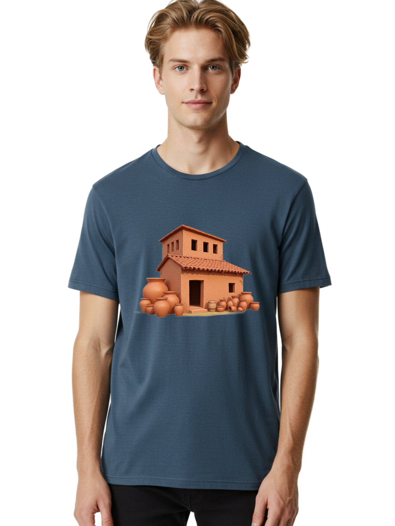Adobe-House-1 Men'S Graphic Tee, 100% Cotton, Comfortable Casual Summer Wear, Machine Washable, Vintage Camera, Old Camera, Antique Camera, Black Camera, Classic Photography, Photography Equipment, Nostalgic Device, Film Camera, Camera Art Bag127 25