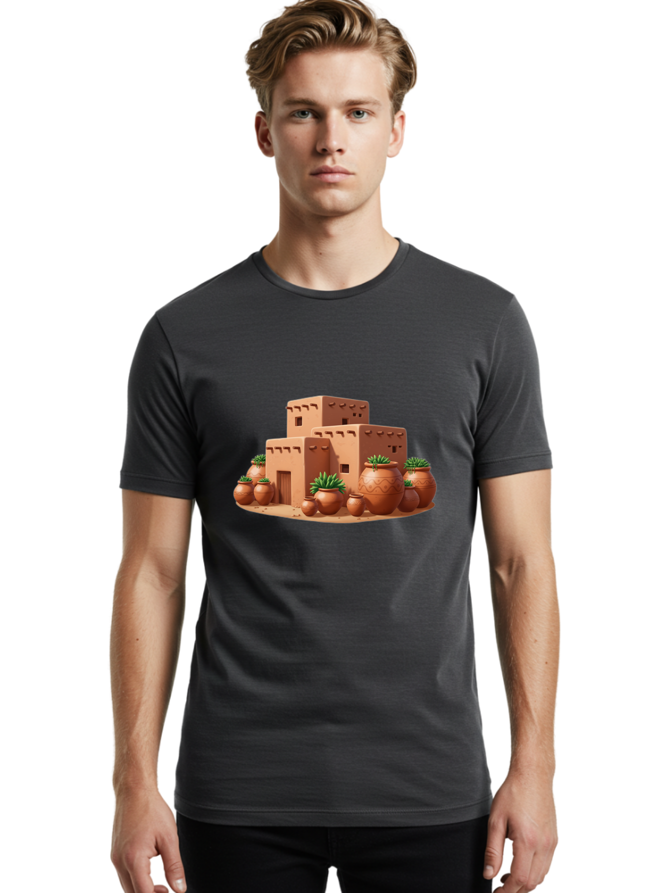 Adobe-House Men'S Graphic Tee, 100% Cotton, Comfortable Casual Summer Wear, Machine Washable, Vintage Camera, Old Camera, Antique Camera, Black Camera, Classic Photography, Photography Equipment, Nostalgic Device, Film Camera, Camera Art Bag128 30