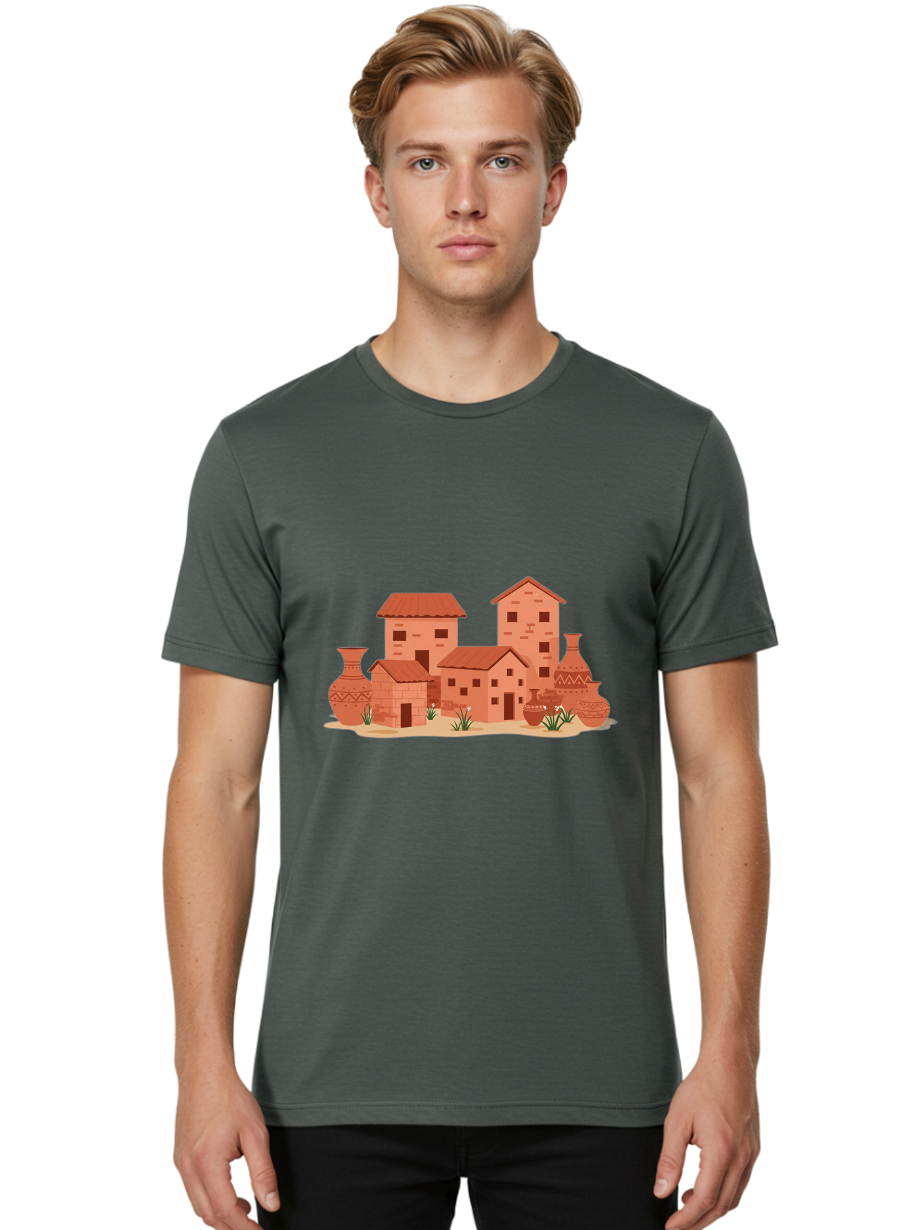 Adobe-Village Men'S Graphic Tee, 100% Cotton, Comfortable Casual Summer Wear, Machine Washable, Vintage Camera, Old Camera, Antique Camera, Black Camera, Classic Photography, Photography Equipment, Nostalgic Device, Film Camera, Camera Art Bag129 21