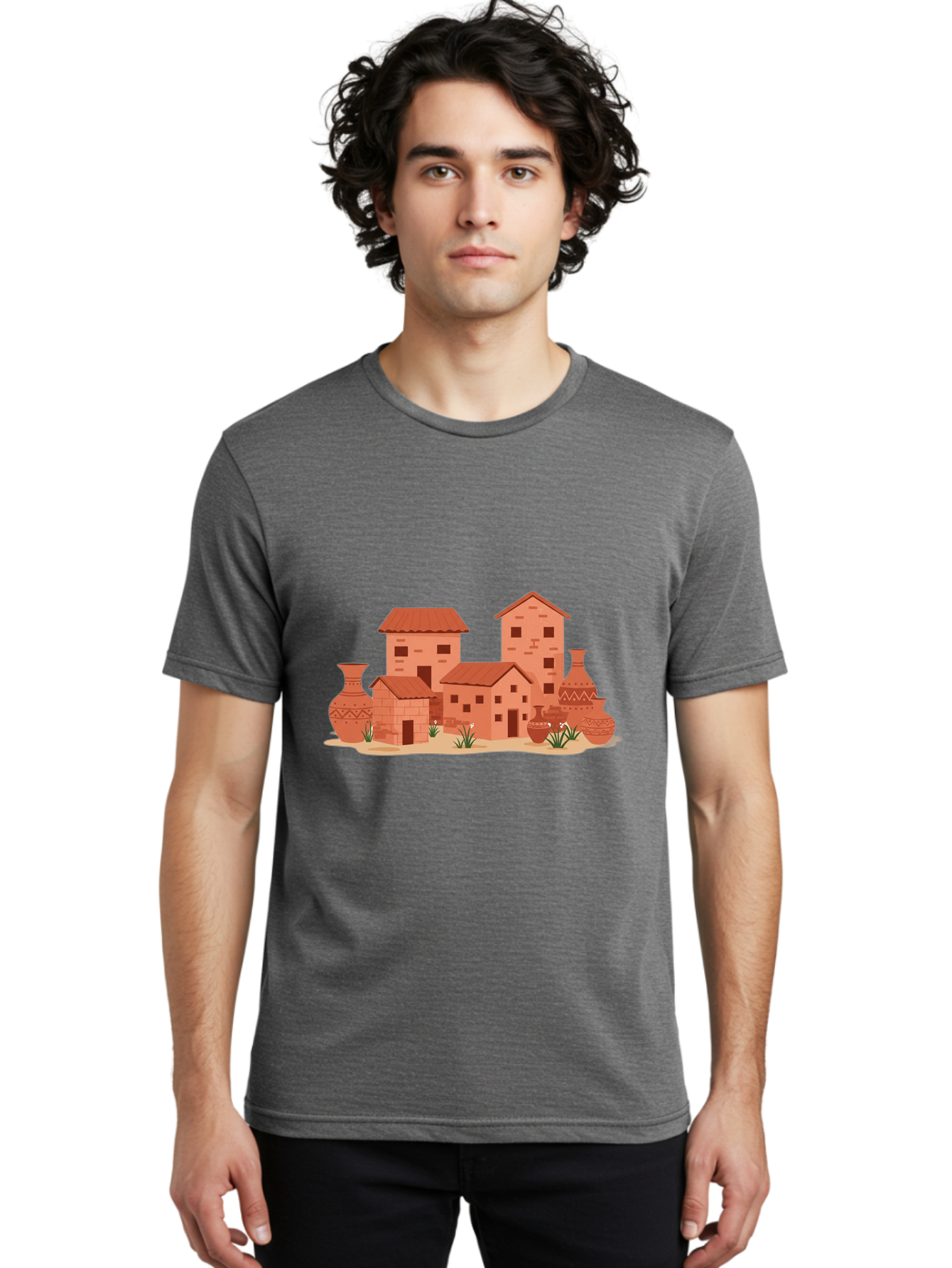 Adobe-Village Men'S Graphic Tee, 100% Cotton, Comfortable Casual Summer Wear, Machine Washable, Vintage Camera, Old Camera, Antique Camera, Black Camera, Classic Photography, Photography Equipment, Nostalgic Device, Film Camera, Camera Art Bag129 29