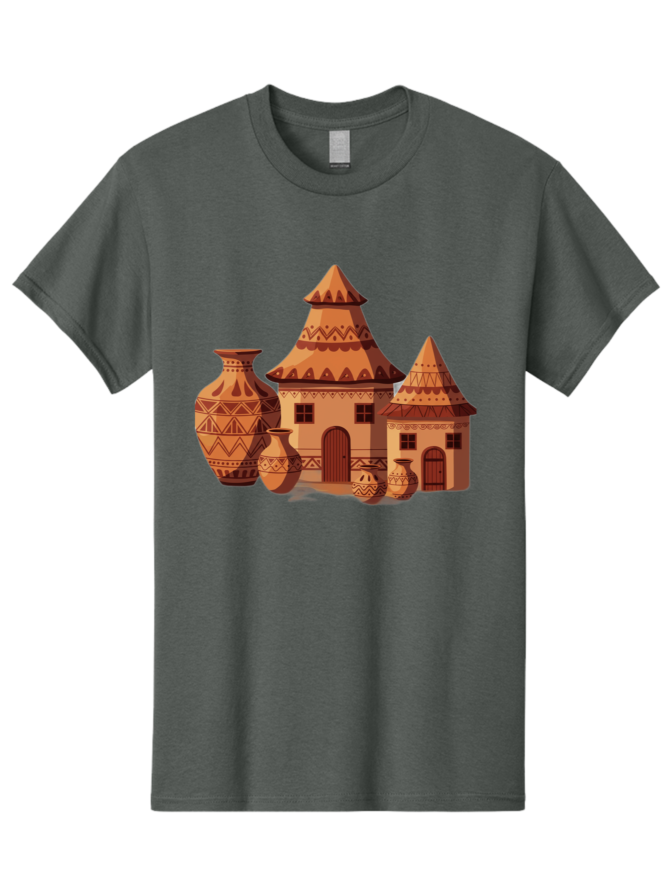 African-Huts-And-Vases Men'S Graphic Tee, 100% Cotton, Comfortable Casual Summer Wear, Machine Washable, Vintage Camera, Old Camera, Antique Camera, Black Camera, Classic Photography, Photography Equipment, Nostalgic Device, Film Camera, Bag130 3