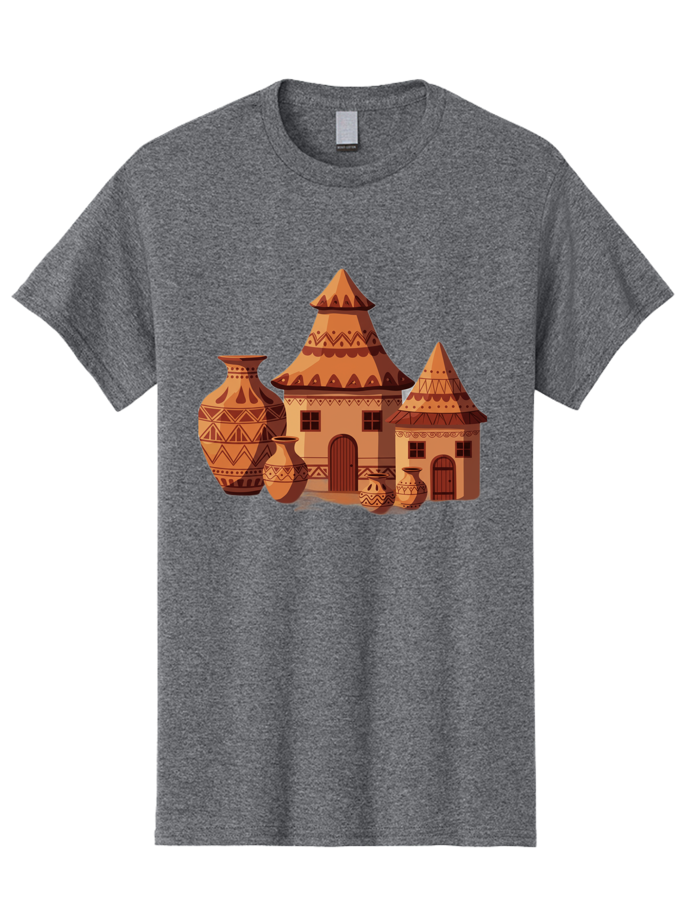 African-Huts-And-Vases Men'S Graphic Tee, 100% Cotton, Comfortable Casual Summer Wear, Machine Washable, Vintage Camera, Old Camera, Antique Camera, Black Camera, Classic Photography, Photography Equipment, Nostalgic Device, Film Camera, Bag130 4