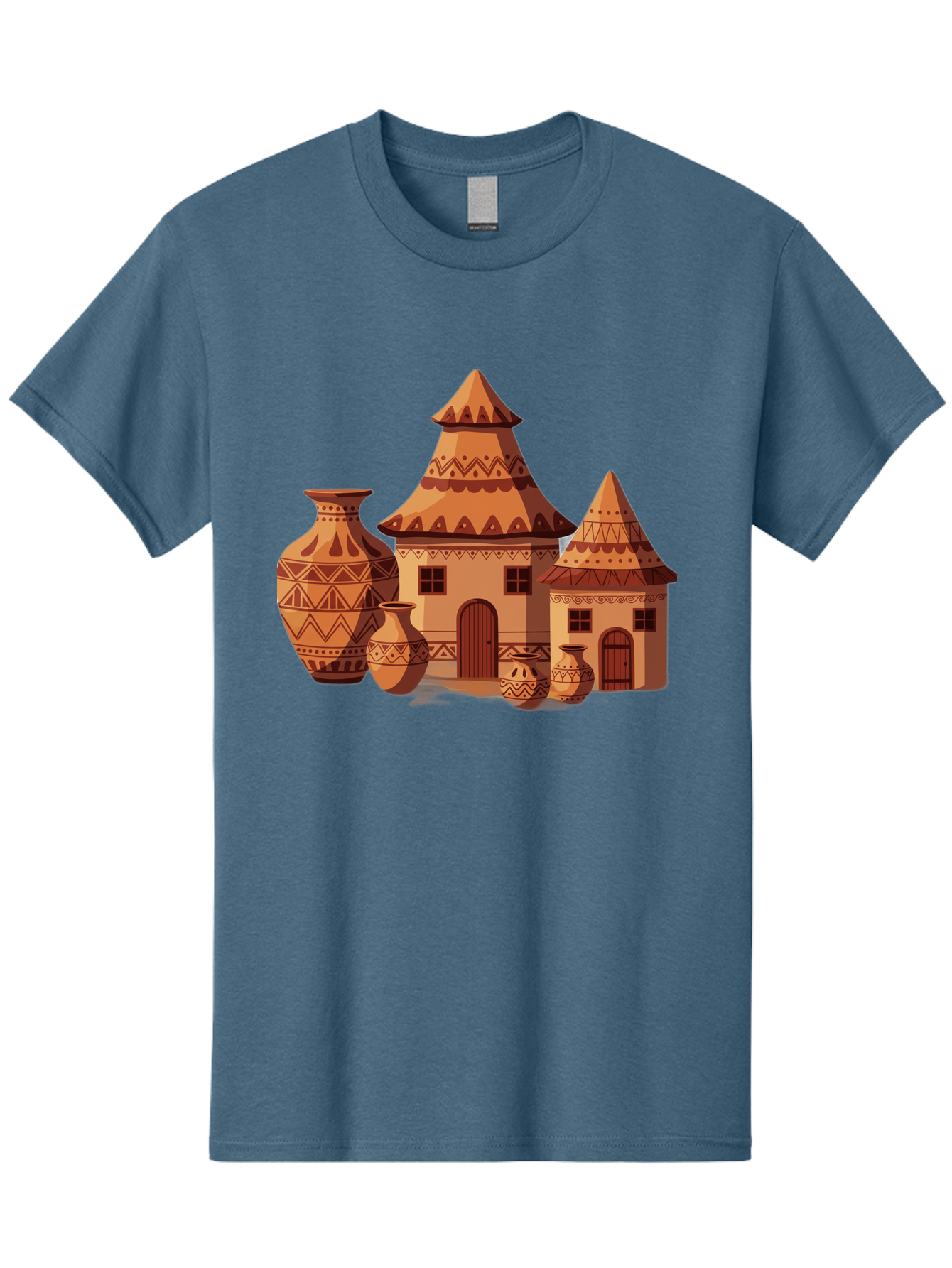 African-Huts-And-Vases Men'S Graphic Tee, 100% Cotton, Comfortable Casual Summer Wear, Machine Washable, Vintage Camera, Old Camera, Antique Camera, Black Camera, Classic Photography, Photography Equipment, Nostalgic Device, Film Camera, Bag130 12