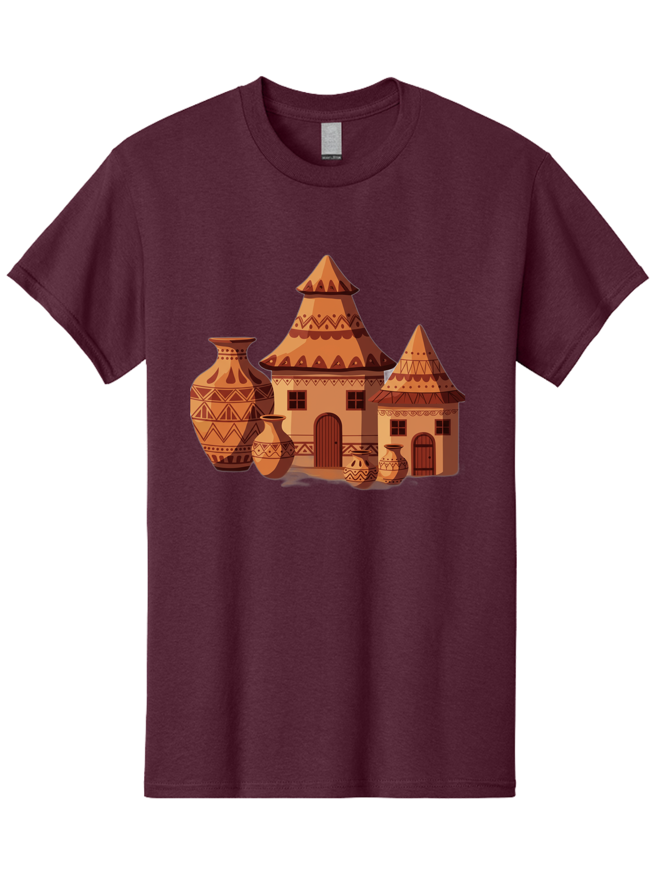 African-Huts-And-Vases Men'S Graphic Tee, 100% Cotton, Comfortable Casual Summer Wear, Machine Washable, Vintage Camera, Old Camera, Antique Camera, Black Camera, Classic Photography, Photography Equipment, Nostalgic Device, Film Camera, Bag130 5