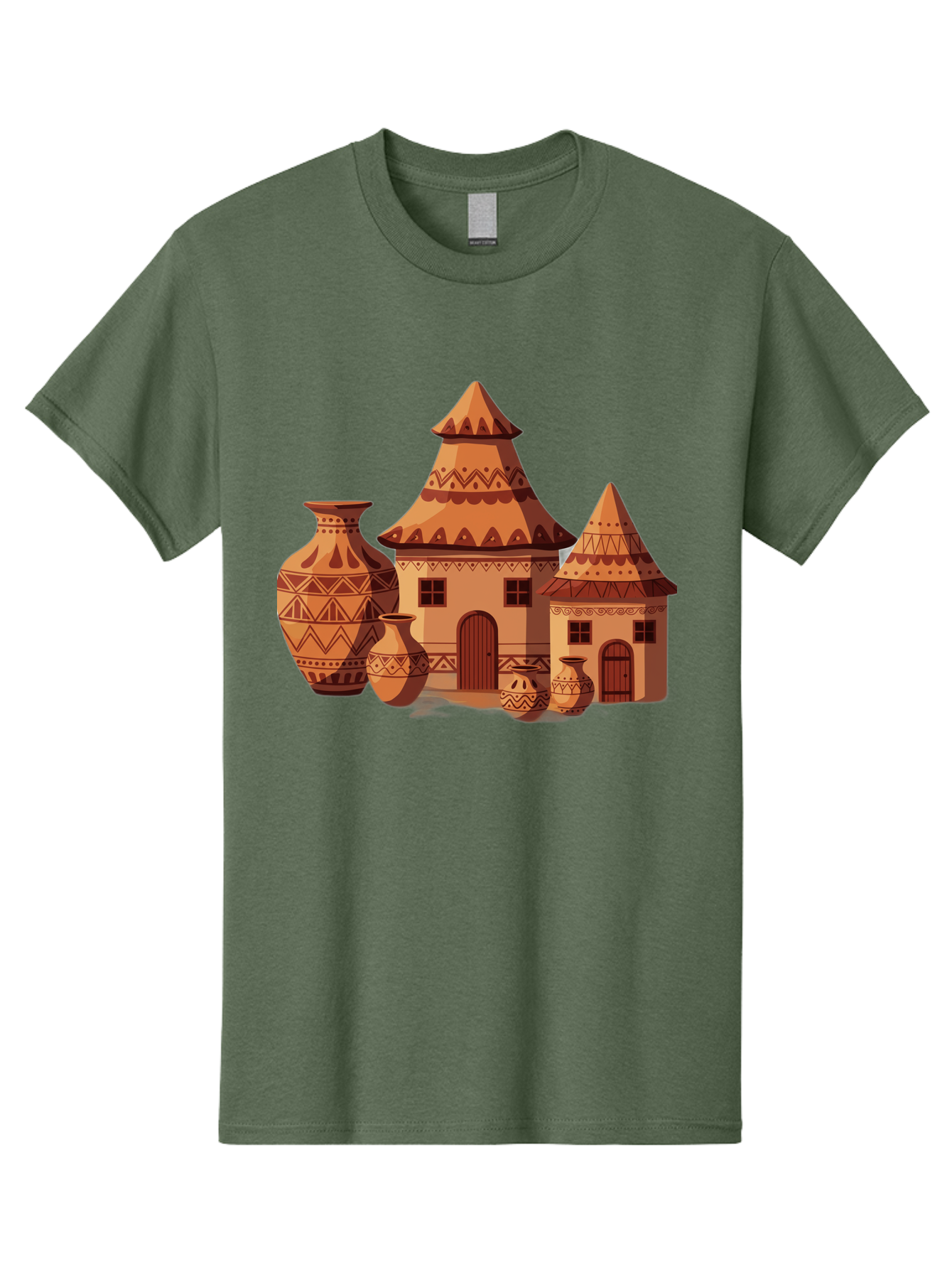 African-Huts-And-Vases Men'S Graphic Tee, 100% Cotton, Comfortable Casual Summer Wear, Machine Washable, Vintage Camera, Old Camera, Antique Camera, Black Camera, Classic Photography, Photography Equipment, Nostalgic Device, Film Camera, Bag130 10