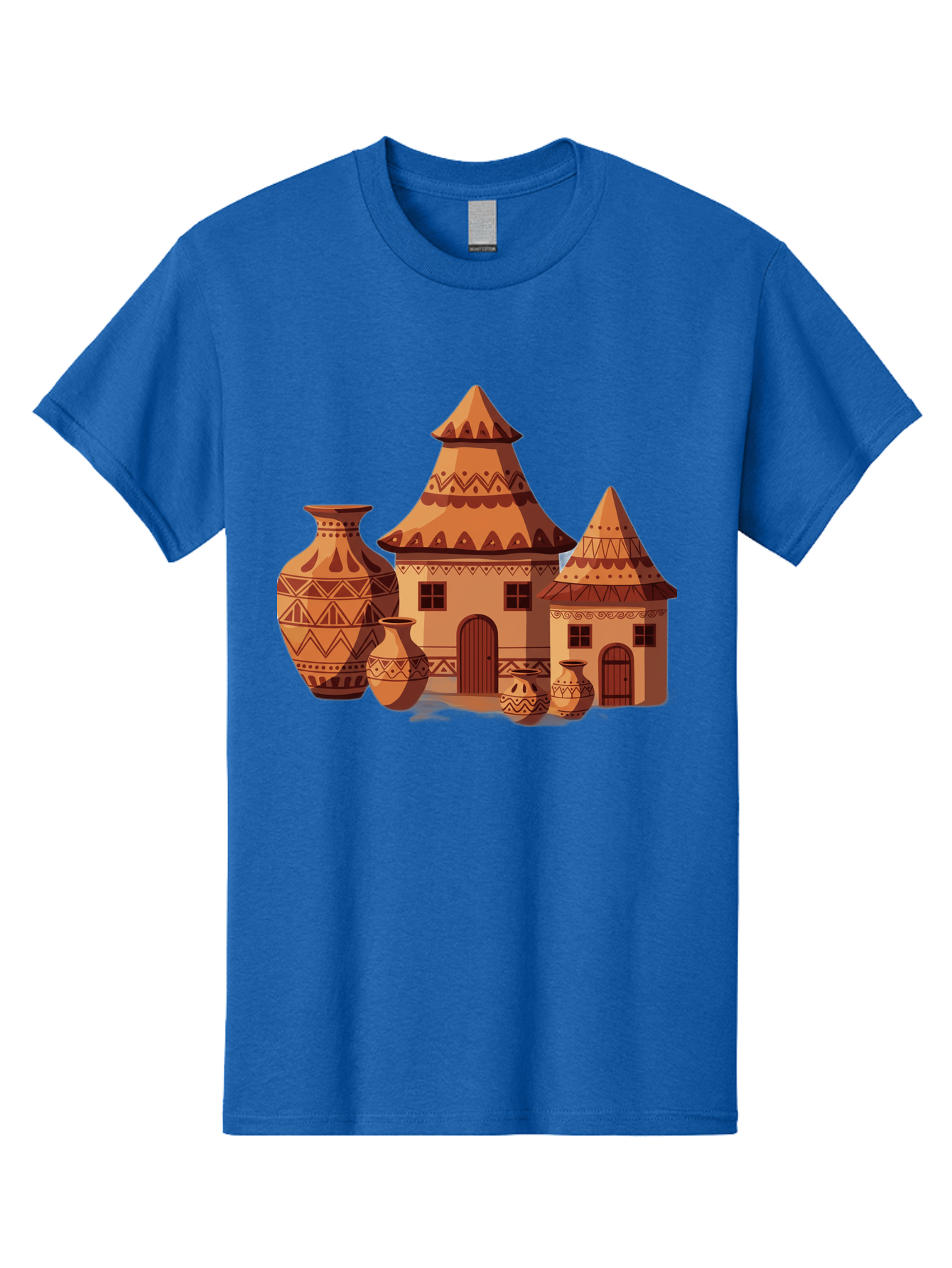 African-Huts-And-Vases Men'S Graphic Tee, 100% Cotton, Comfortable Casual Summer Wear, Machine Washable, Vintage Camera, Old Camera, Antique Camera, Black Camera, Classic Photography, Photography Equipment, Nostalgic Device, Film Camera, Bag130