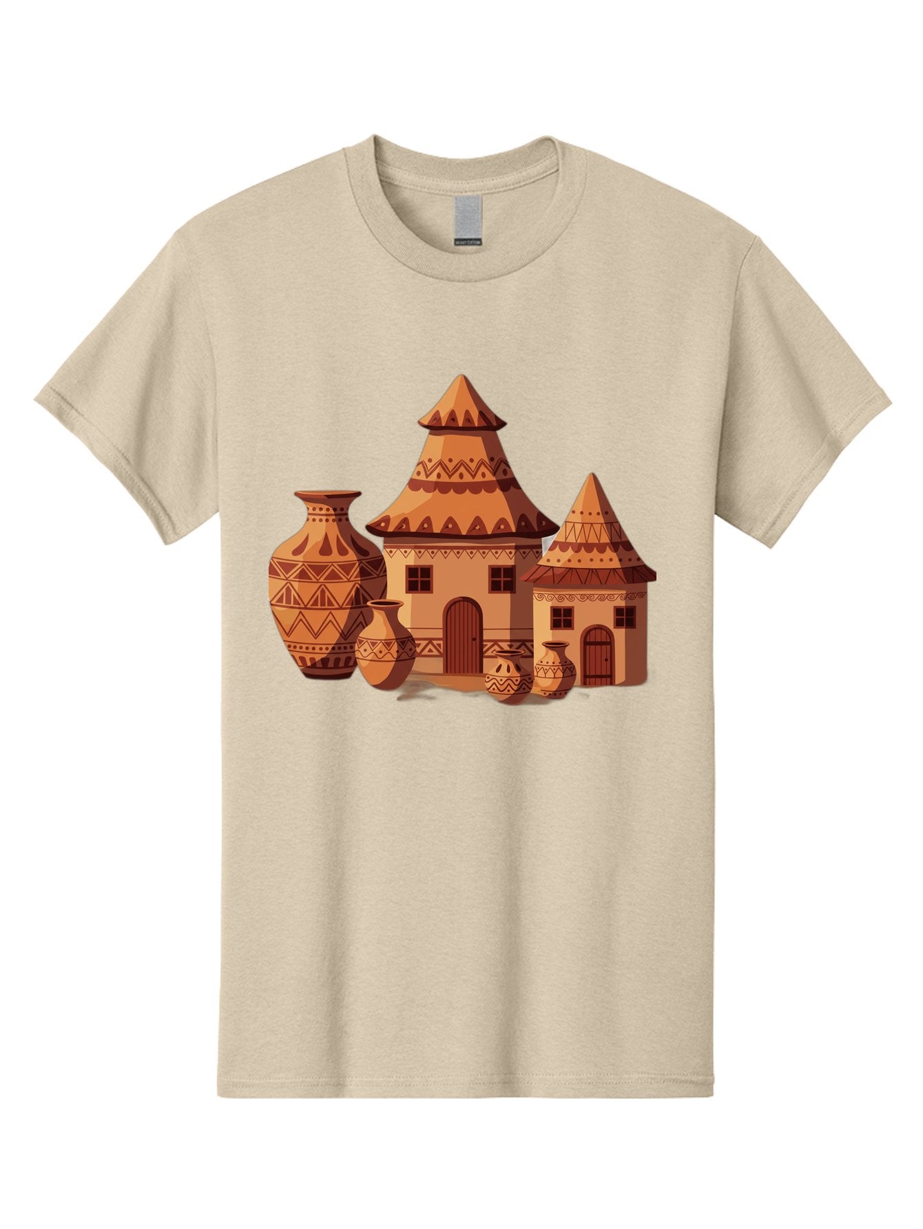 African-Huts-And-Vases Men'S Graphic Tee, 100% Cotton, Comfortable Casual Summer Wear, Machine Washable, Vintage Camera, Old Camera, Antique Camera, Black Camera, Classic Photography, Photography Equipment, Nostalgic Device, Film Camera, Bag130 6