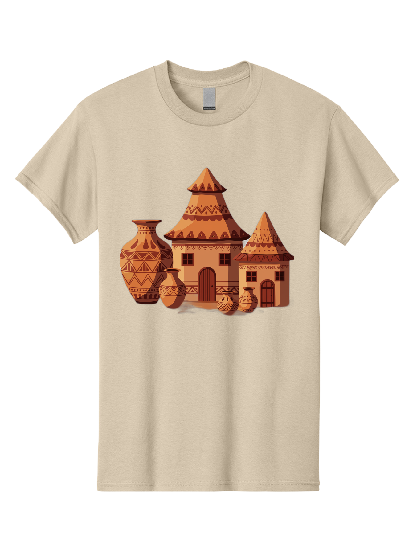 African-Huts-And-Vases Men'S Graphic Tee, 100% Cotton, Comfortable Casual Summer Wear, Machine Washable, Vintage Camera, Old Camera, Antique Camera, Black Camera, Classic Photography, Photography Equipment, Nostalgic Device, Film Camera, Bag130 7
