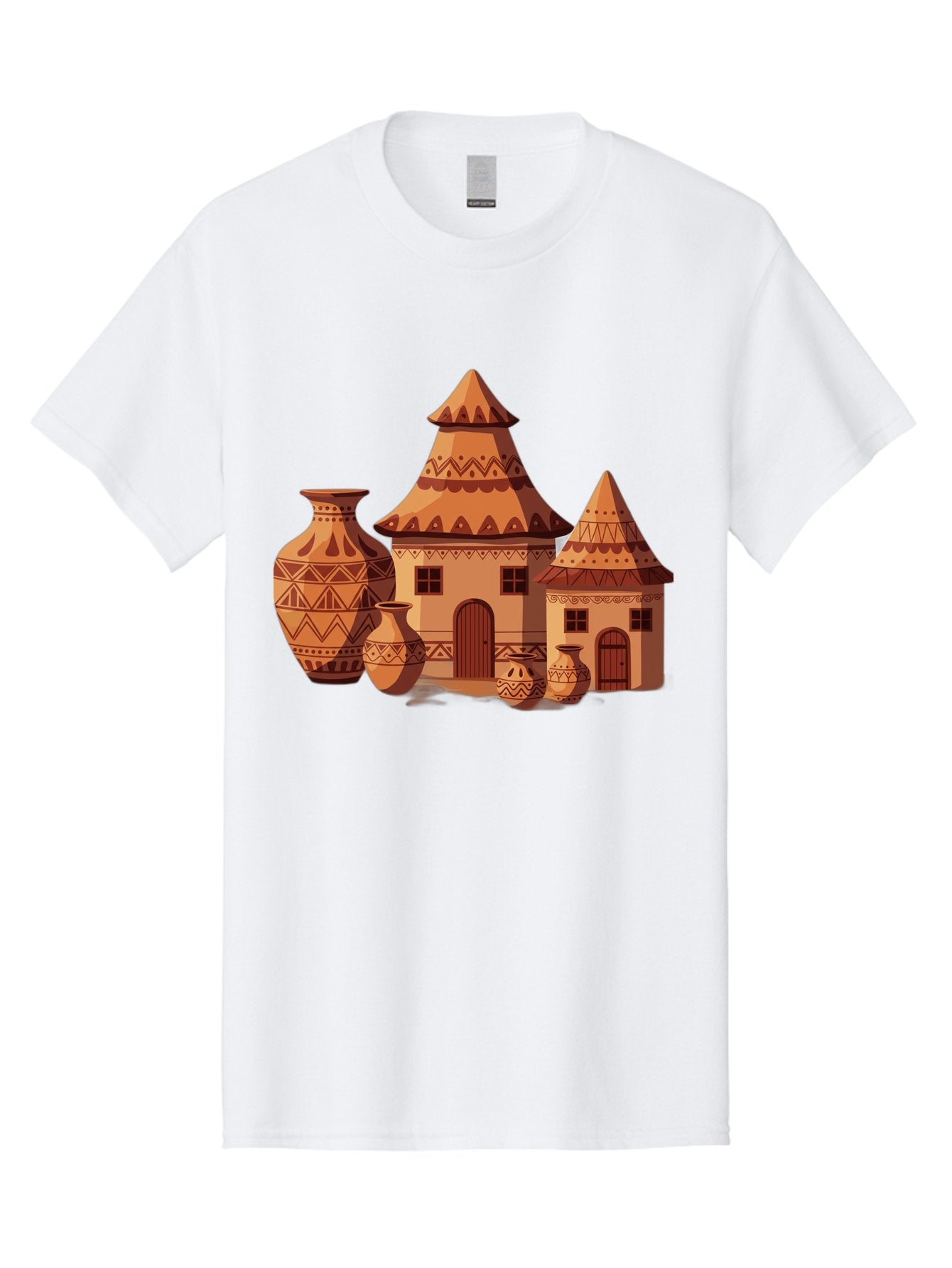 African-Huts-And-Vases Men'S Graphic Tee, 100% Cotton, Comfortable Casual Summer Wear, Machine Washable, Vintage Camera, Old Camera, Antique Camera, Black Camera, Classic Photography, Photography Equipment, Nostalgic Device, Film Camera, Bag130 3