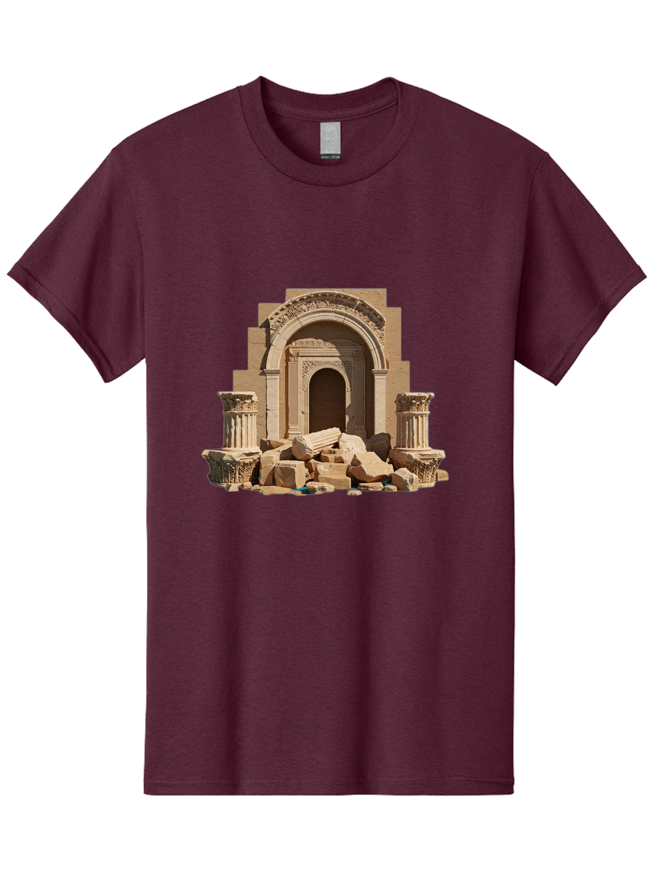 Ancient-Archway-Ruins Men'S Graphic Tee, 100% Cotton, Comfortable Casual Summer Wear, Machine Washable, Vintage Camera, Old Camera, Antique Camera, Black Camera, Classic Photography, Photography Equipment, Nostalgic Device, Film Camera, Bag133 7