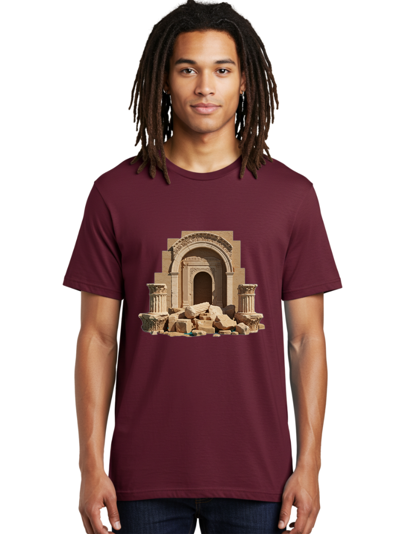 Ancient-Archway-Ruins Men'S Graphic Tee, 100% Cotton, Comfortable Casual Summer Wear, Machine Washable, Vintage Camera, Old Camera, Antique Camera, Black Camera, Classic Photography, Photography Equipment, Nostalgic Device, Film Camera, Bag133 22