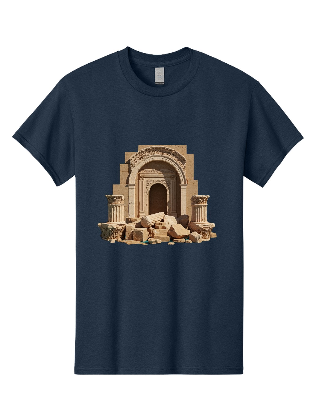 Ancient-Archway-Ruins Men'S Graphic Tee, 100% Cotton, Comfortable Casual Summer Wear, Machine Washable, Vintage Camera, Old Camera, Antique Camera, Black Camera, Classic Photography, Photography Equipment, Nostalgic Device, Film Camera, Bag133 4