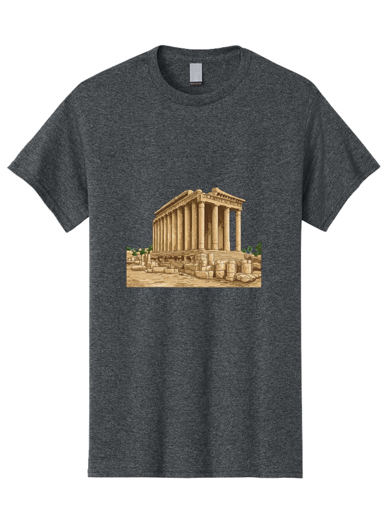 Ancient-Greek-Temple Men'S Graphic Tee, 100% Cotton, Comfortable Casual Summer Wear, Machine Washable, Vintage Camera, Old Camera, Antique Camera, Black Camera, Classic Photography, Photography Equipment, Nostalgic Device, Film Camera, Bag134 3