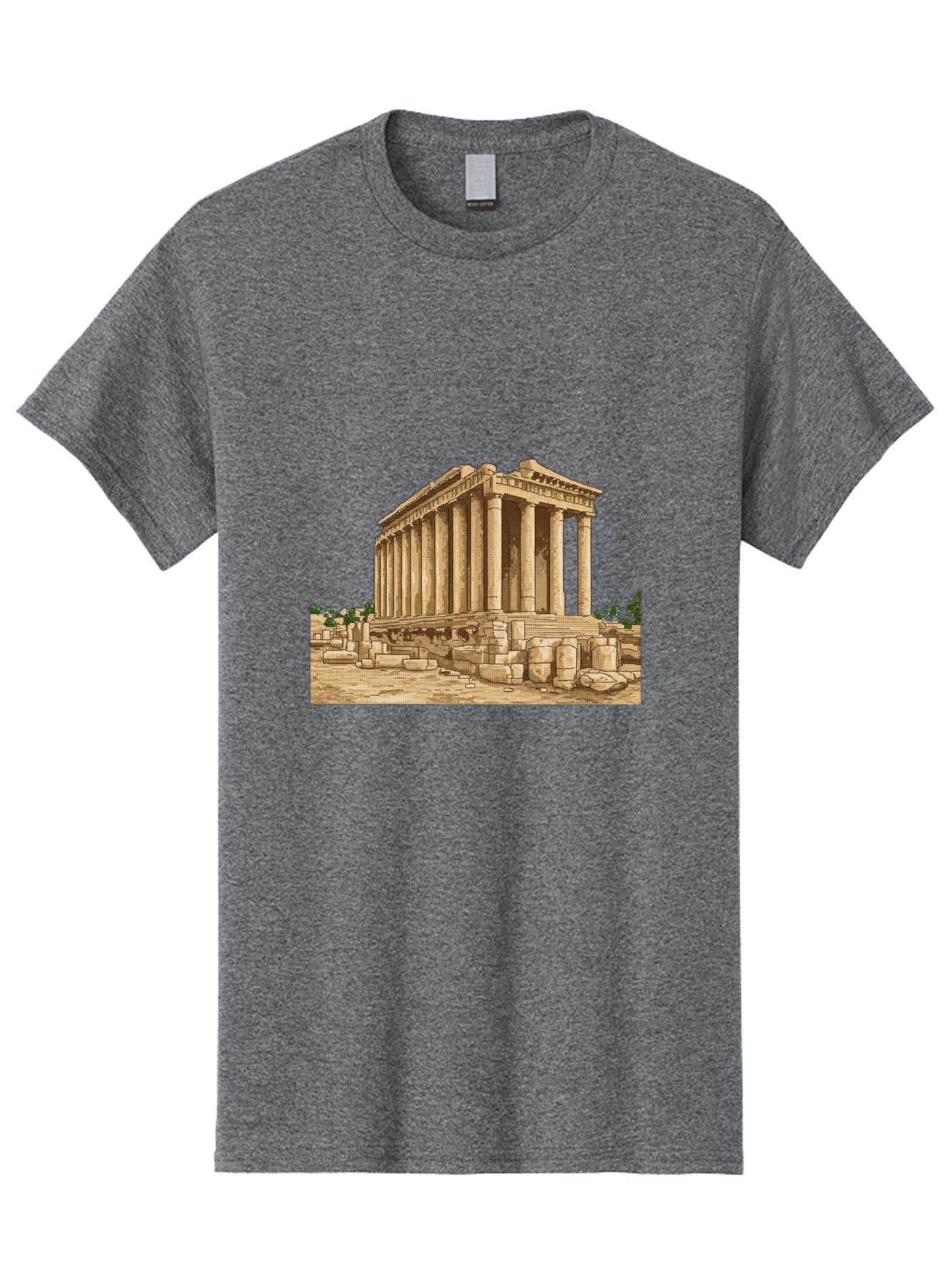 Ancient-Greek-Temple Men'S Graphic Tee, 100% Cotton, Comfortable Casual Summer Wear, Machine Washable, Vintage Camera, Old Camera, Antique Camera, Black Camera, Classic Photography, Photography Equipment, Nostalgic Device, Film Camera, Bag134 7