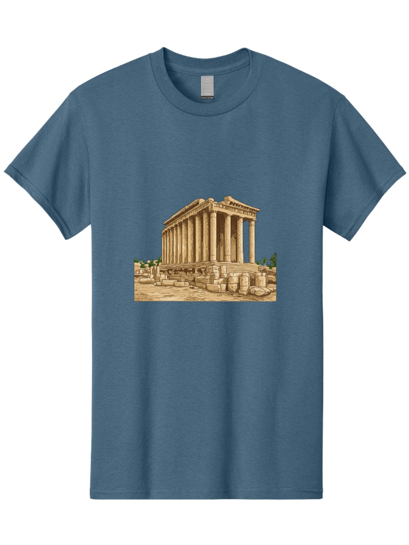 Ancient-Greek-Temple Men'S Graphic Tee, 100% Cotton, Comfortable Casual Summer Wear, Machine Washable, Vintage Camera, Old Camera, Antique Camera, Black Camera, Classic Photography, Photography Equipment, Nostalgic Device, Film Camera, Bag134