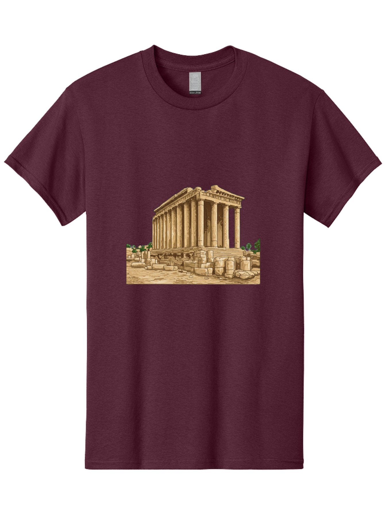 Ancient-Greek-Temple Men'S Graphic Tee, 100% Cotton, Comfortable Casual Summer Wear, Machine Washable, Vintage Camera, Old Camera, Antique Camera, Black Camera, Classic Photography, Photography Equipment, Nostalgic Device, Film Camera, Bag134 6